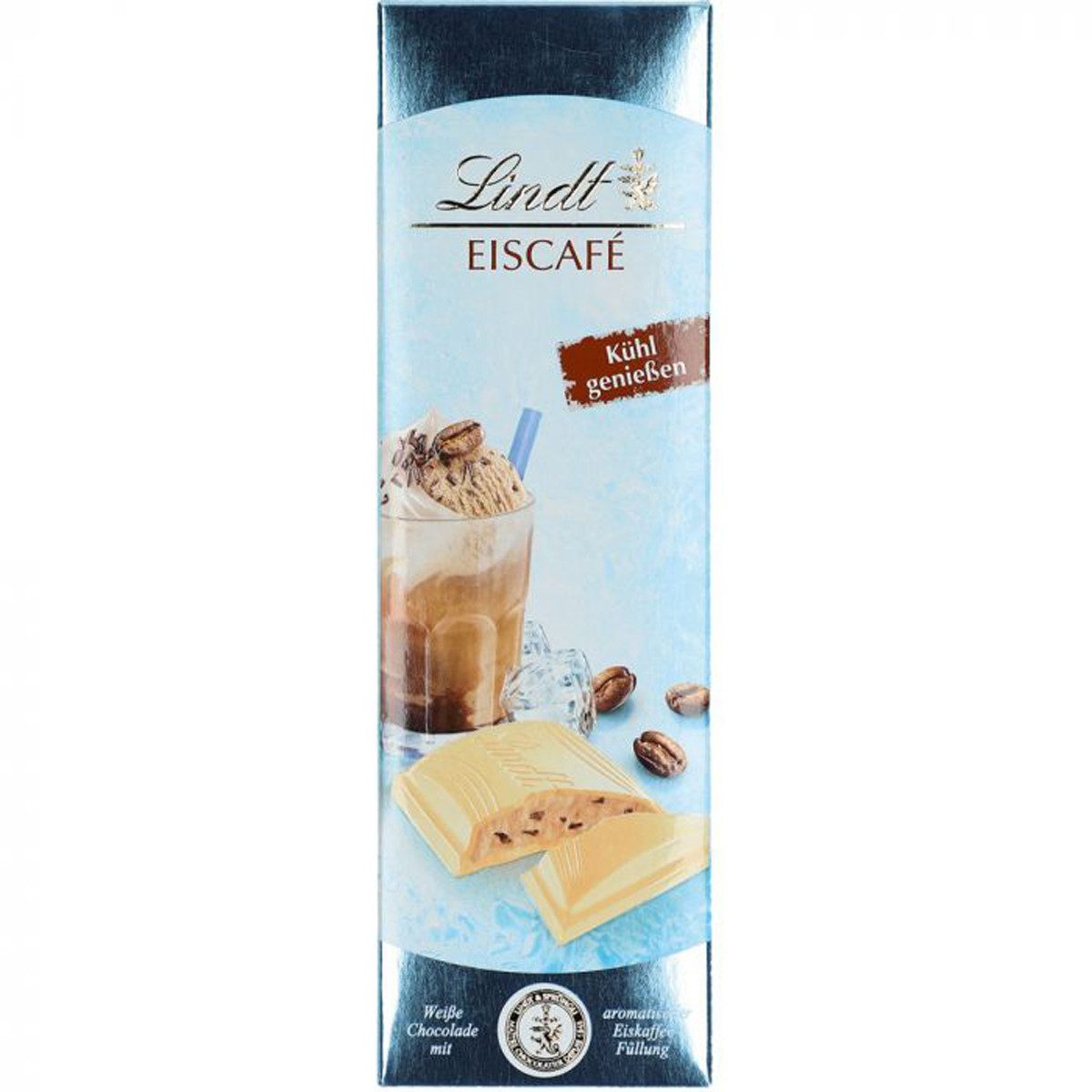 LINDT Schokolade, Lindt Eiscafe weiße Schokolade mit Eiskaffee Creme Füllung 100g