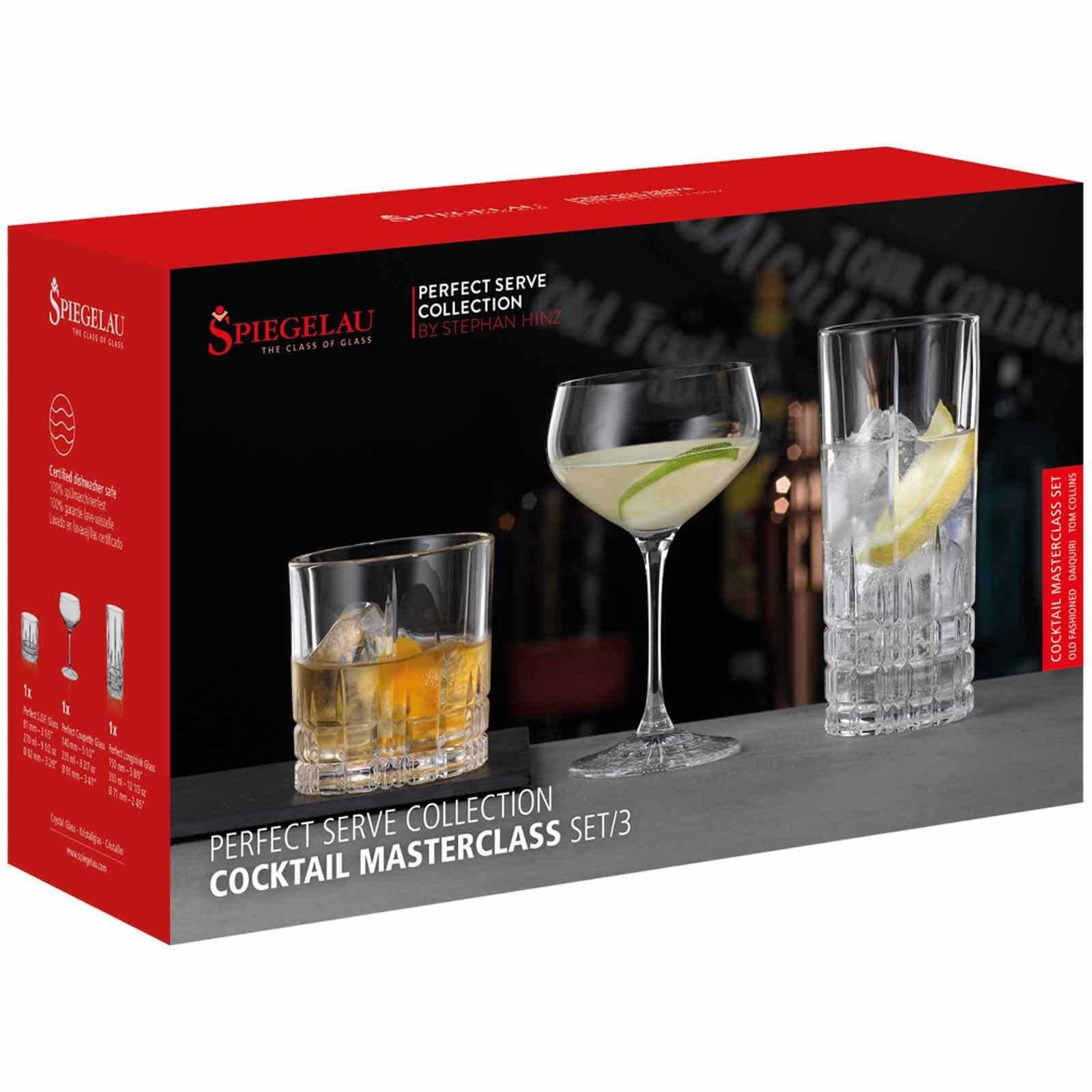 SPIEGELAU Cocktailglas Perfect Serve Cocktail Masterclass Set 3er Set, Glas