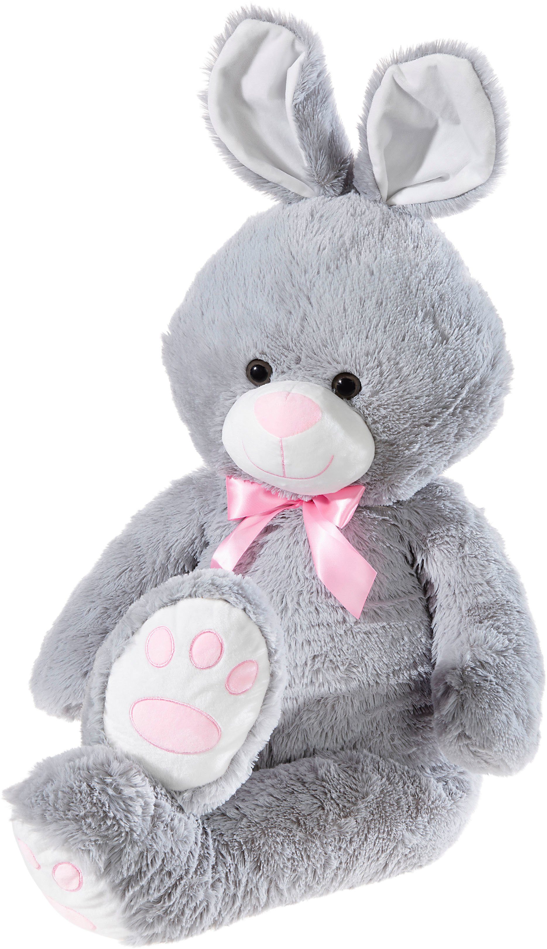 Kuscheltier Hase XL 100 cm, grau