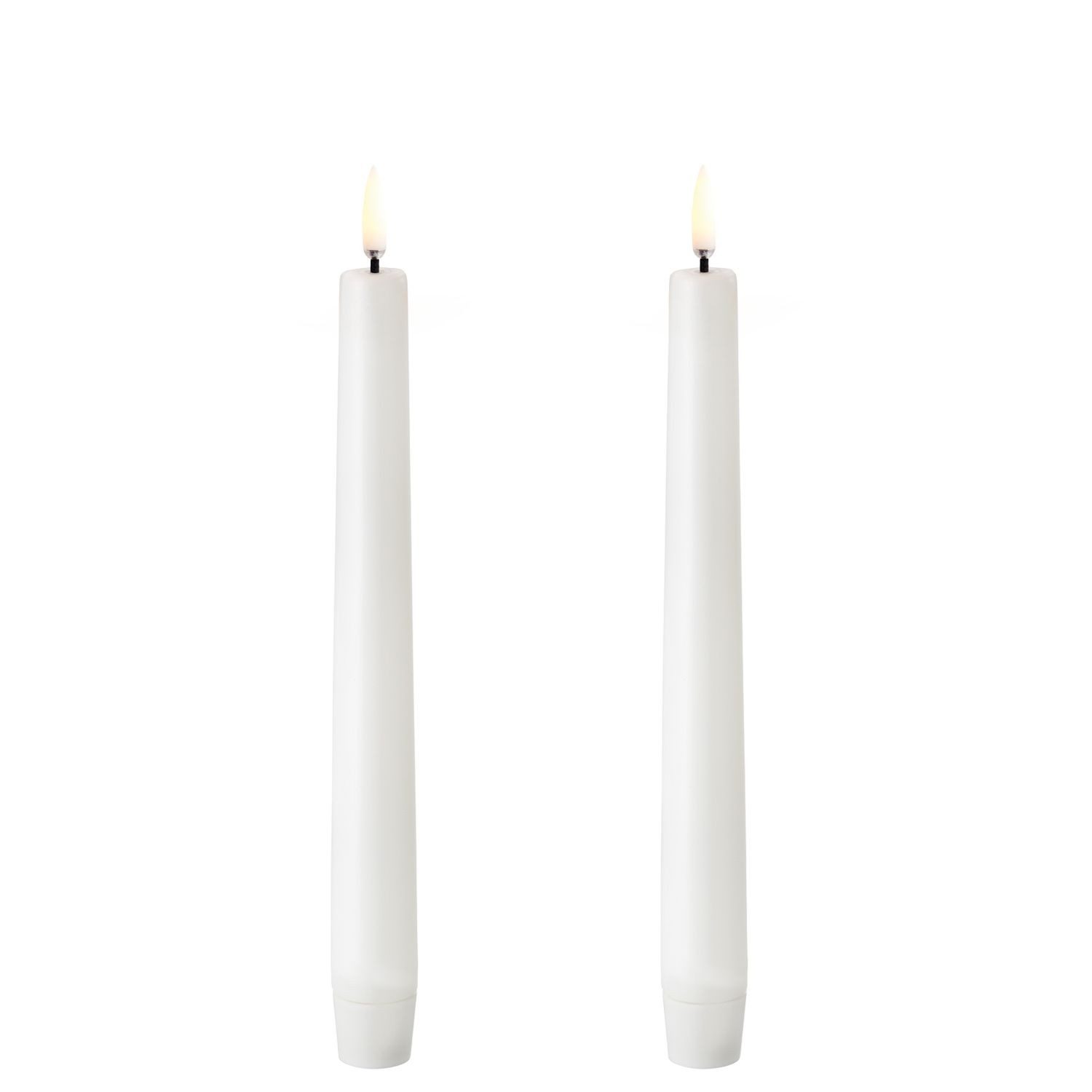 LED-Kerze Stabkerze Nordic White Smooth 20,5 cm