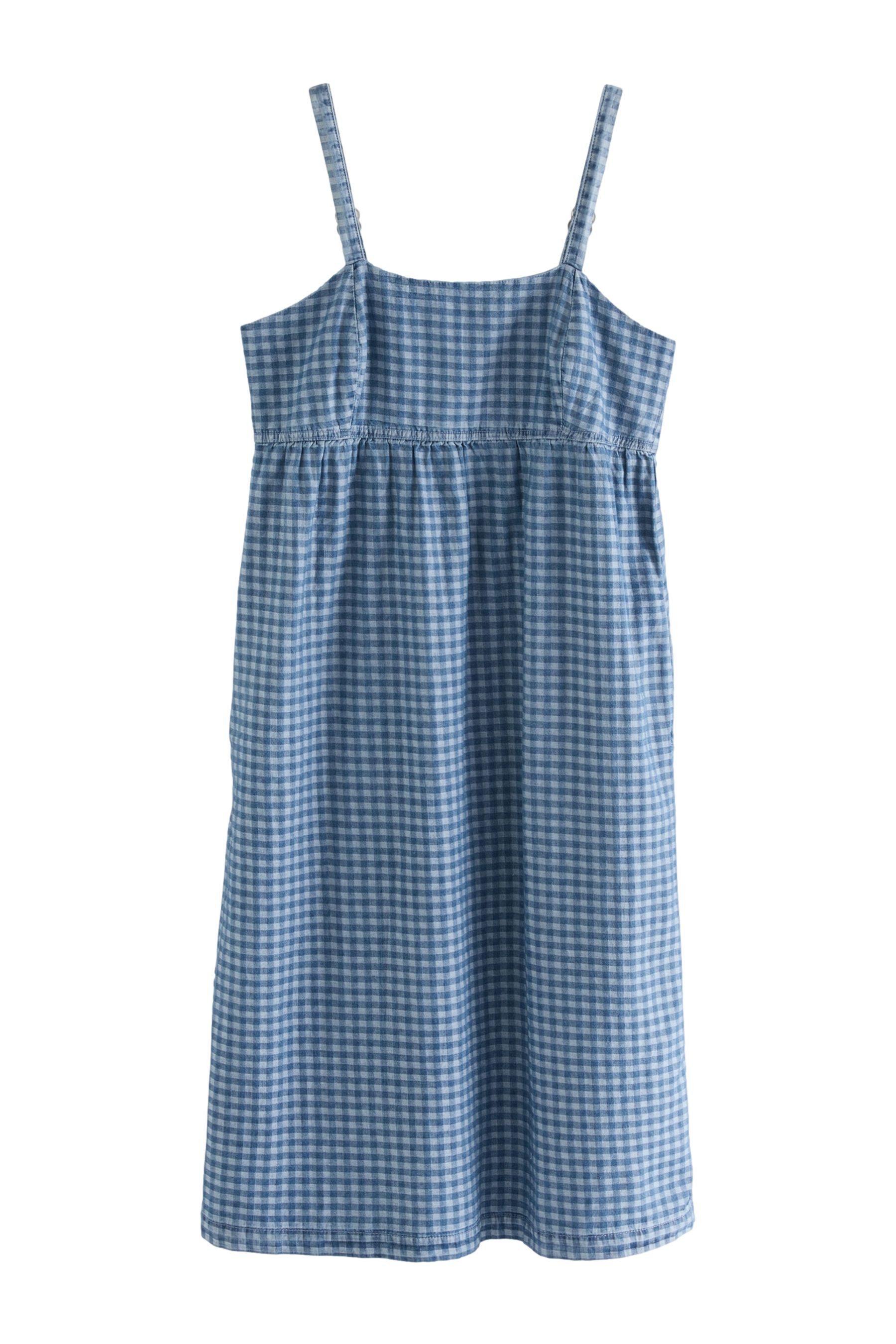 Next Midikleid Träger-Maxikleid mit Vichykaros aus Baumwolle (1-tlg) günstig online kaufen