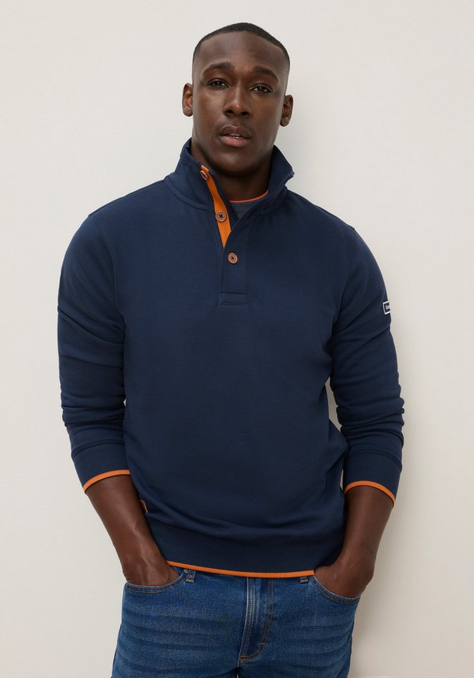 KangaROOS Sweatshirt mit hochschließendem Troyerkragen, Kontrastdetails