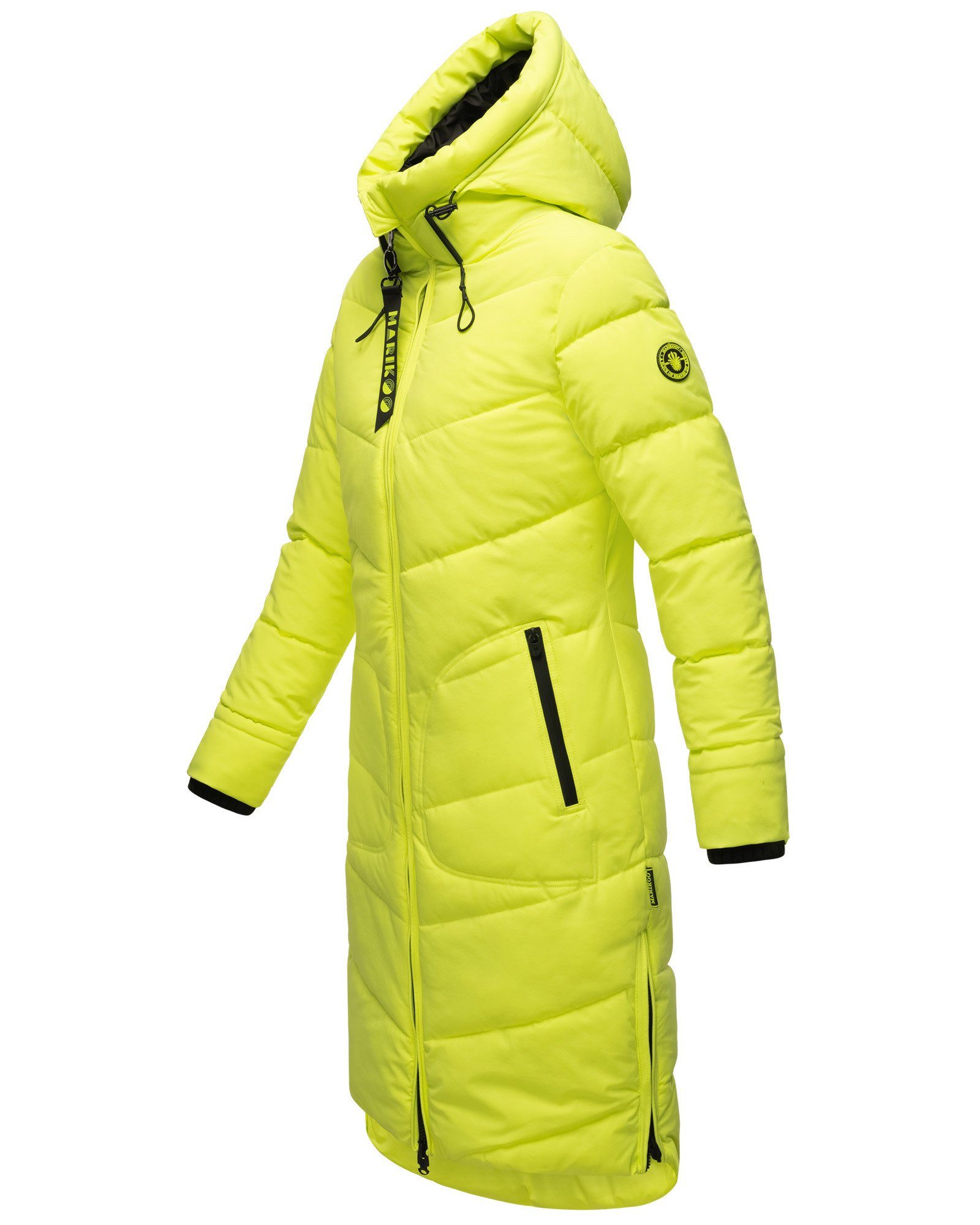 Winter Winterjacke Mantel Green Neon Benikoo Marikoo langer gesteppt