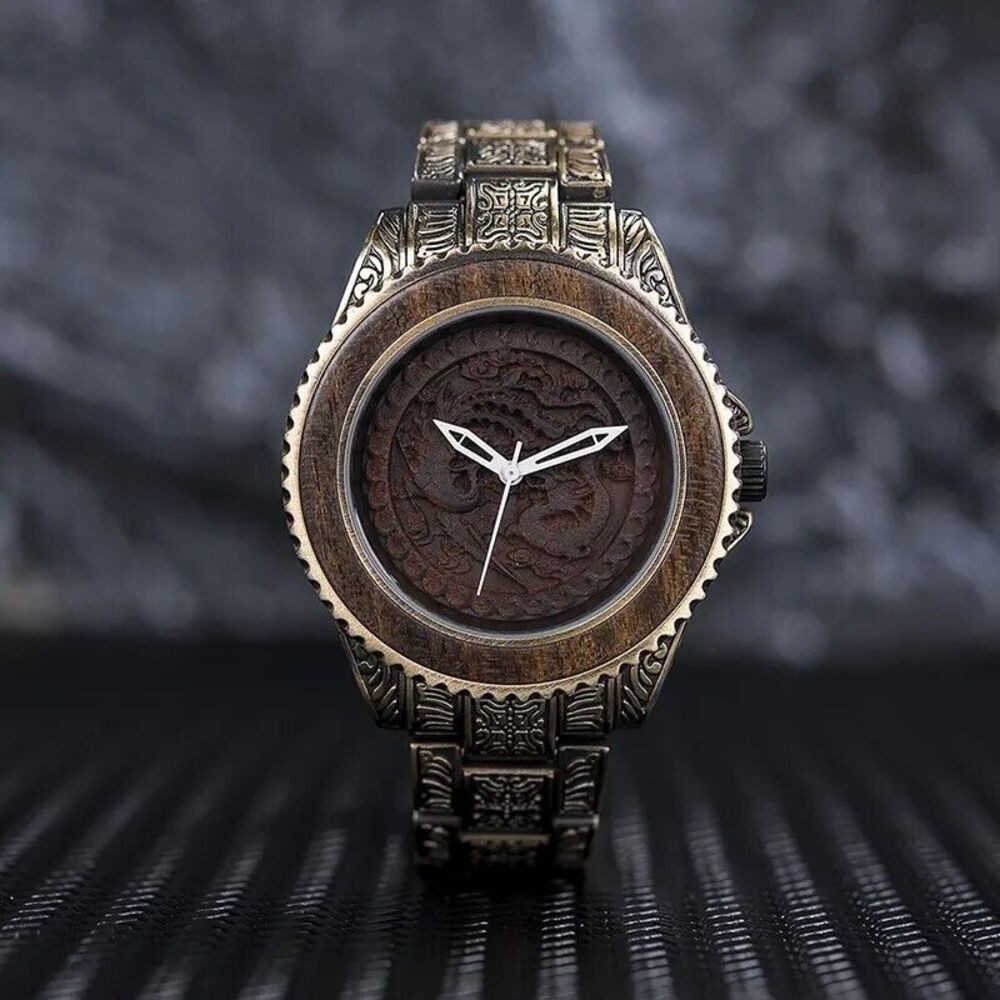 Holztick Bavaria Quarzuhr Odin ODIN, Used look Uhr im Wikinger Style aus Eb günstig online kaufen