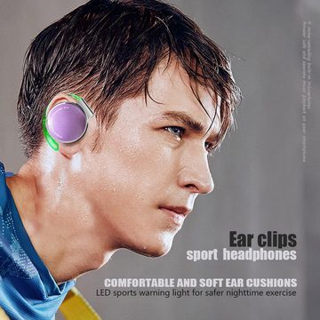 Micool Kabellos Bluetooth V5.3, Open In-Ear-Kopfhörer (Starkes Akku für bis zu 15 Stunden Musikgenuss mit einer Ladung., mit 4-Mikrofon, Comfort Fit Ohrhaken Ohrhörer Sport Headset)