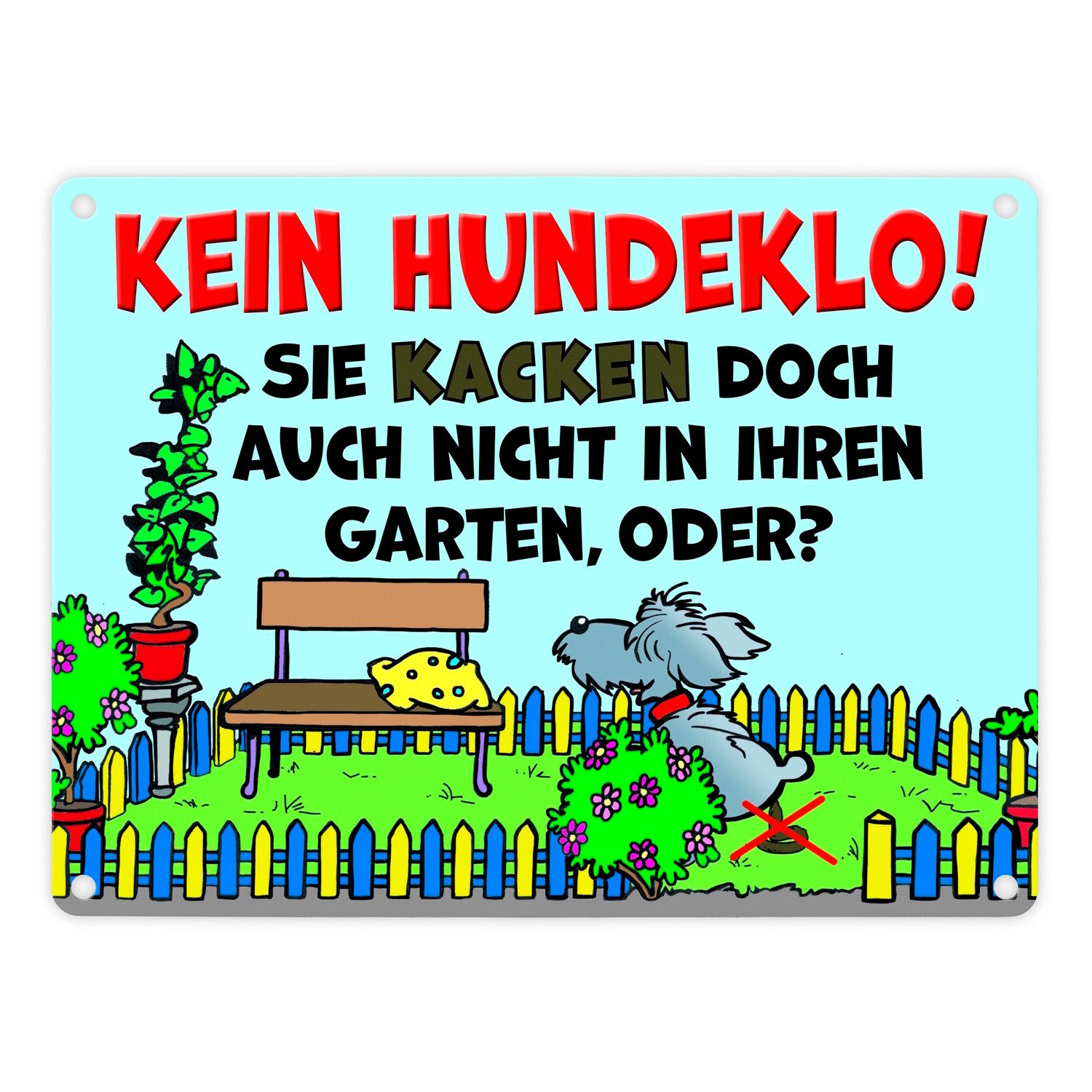 speecheese Metallschild Kein Hundeklo Metallschild in 15x20 cm als Hinweis günstig online kaufen