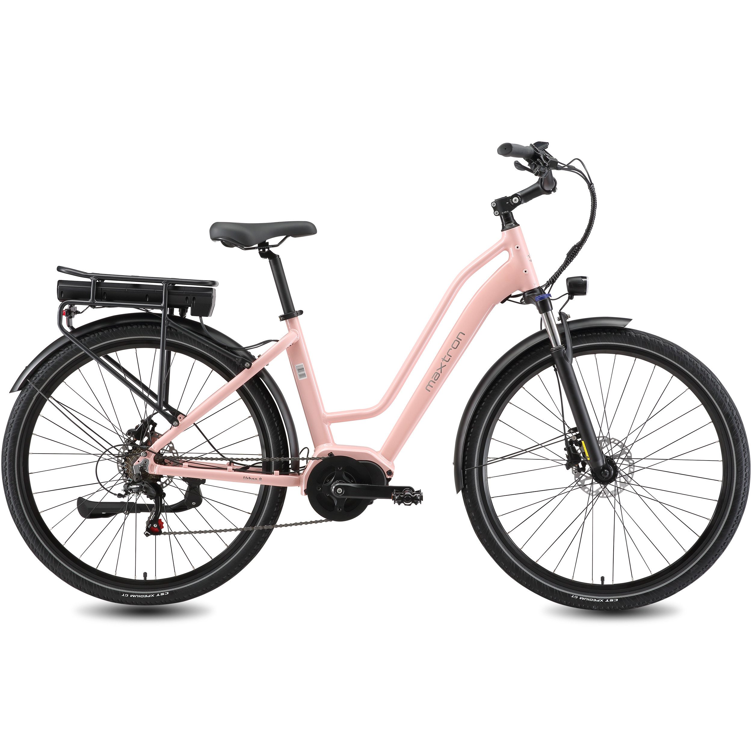 Maxtron E-Bike ATB Maxtron Urban 8 City-E-Bike 28 Zoll, 7 Gang Shimano, Kettenschaltung, Mittelmotor, 460 Wh, (mit integr. Akku), Elektrofahrrad für Alltag und Einkauf