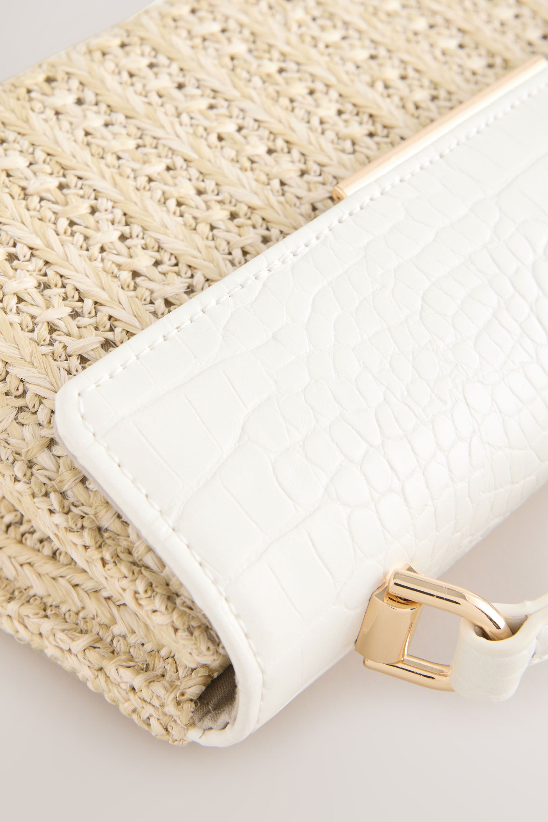 Next Clutch Tragetasche in Raffia-Optik mit Griff (1-tlg)