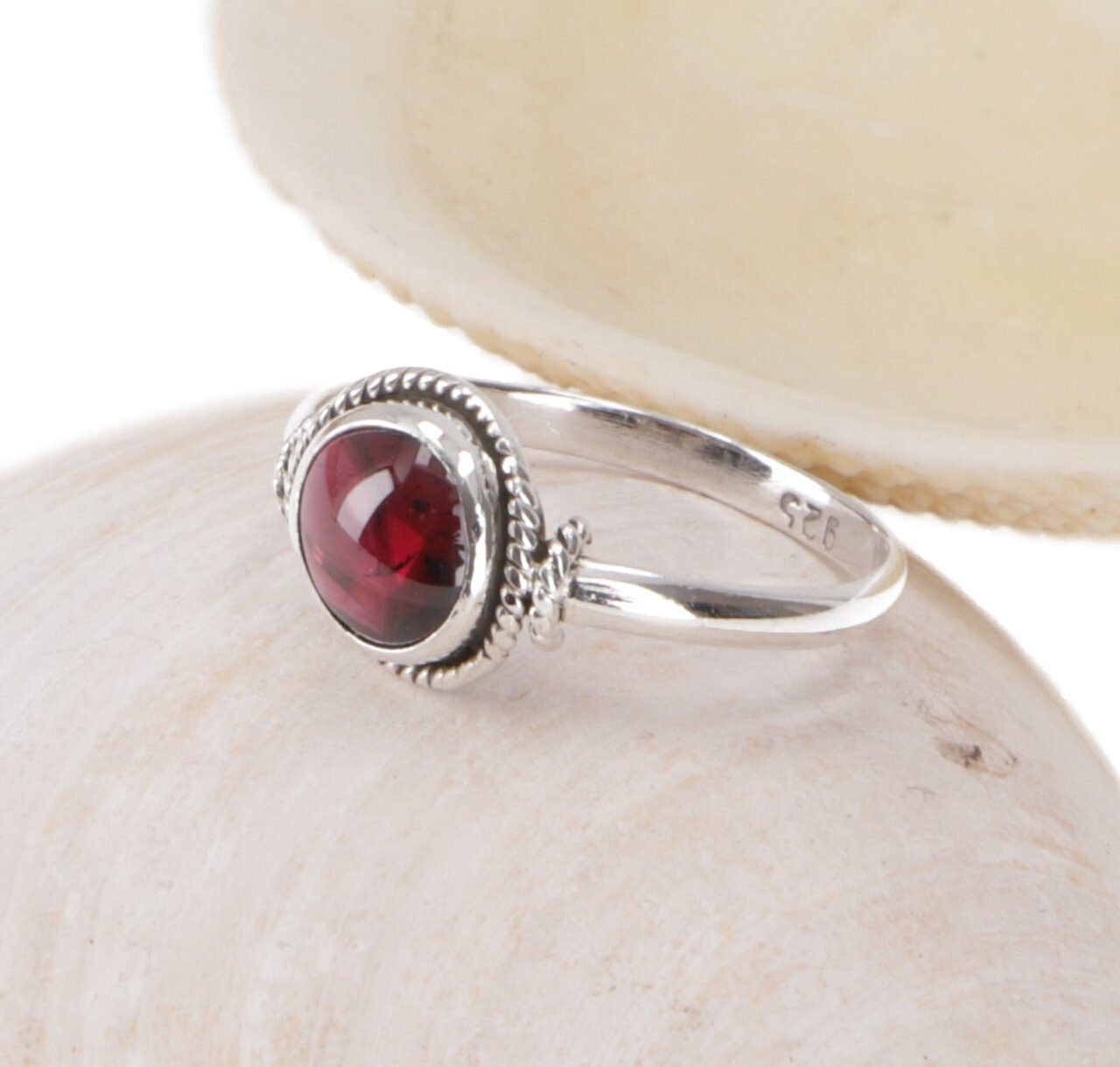 Guru-Shop Silberring Boho Silberring, filigraner Edelsteinring mit.. günstig online kaufen