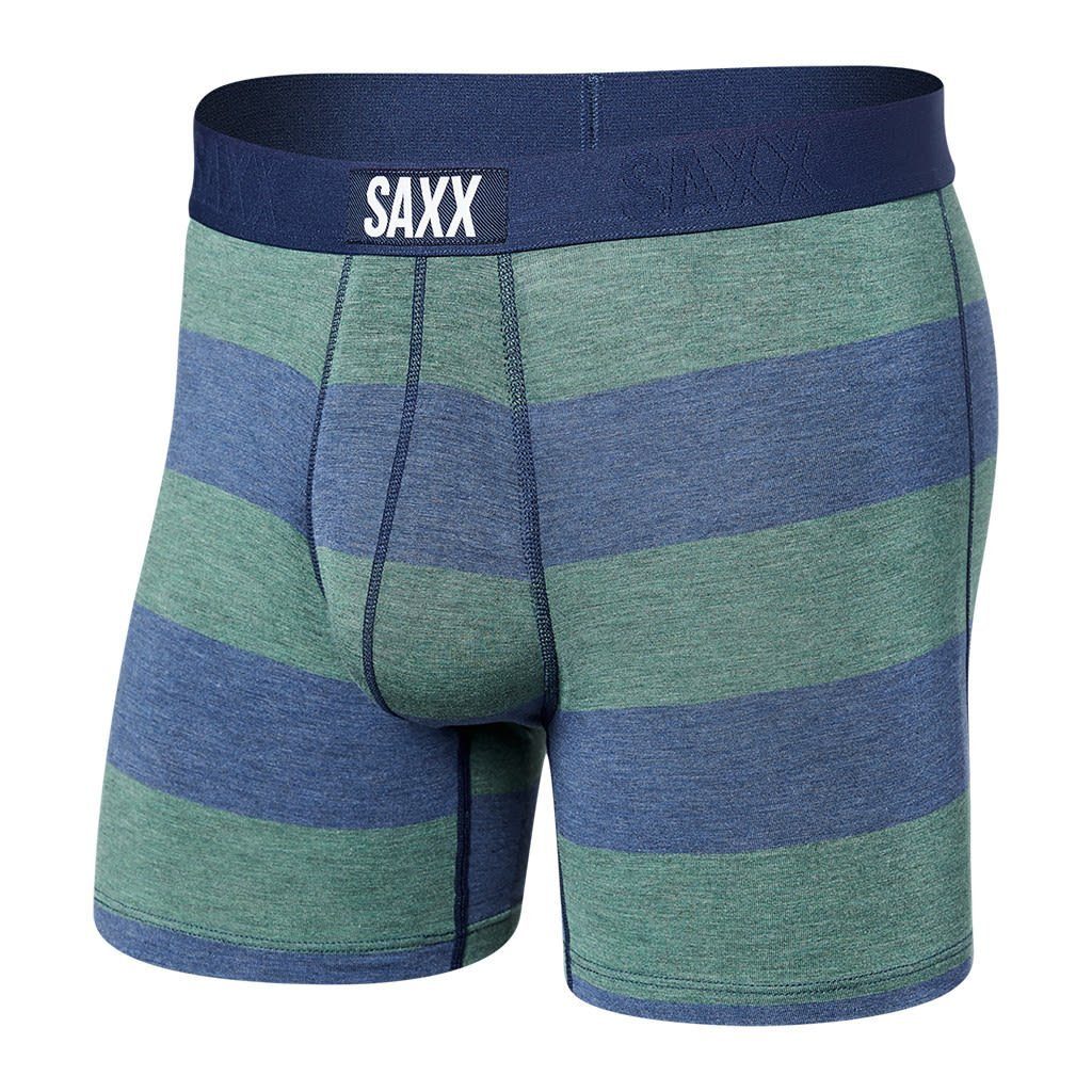 SAXX Lange Unterhose Saxx M Vibe Boxer Brief Herren Kurze Unterhose Blue - Green Ombre Rugby