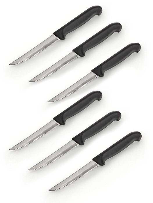 Buddy's Allzweckmesser Buddy Blades, rostfreier Stahl, mit Wellenschliff, für Rechts-/Linkshänder, 6-teilig
