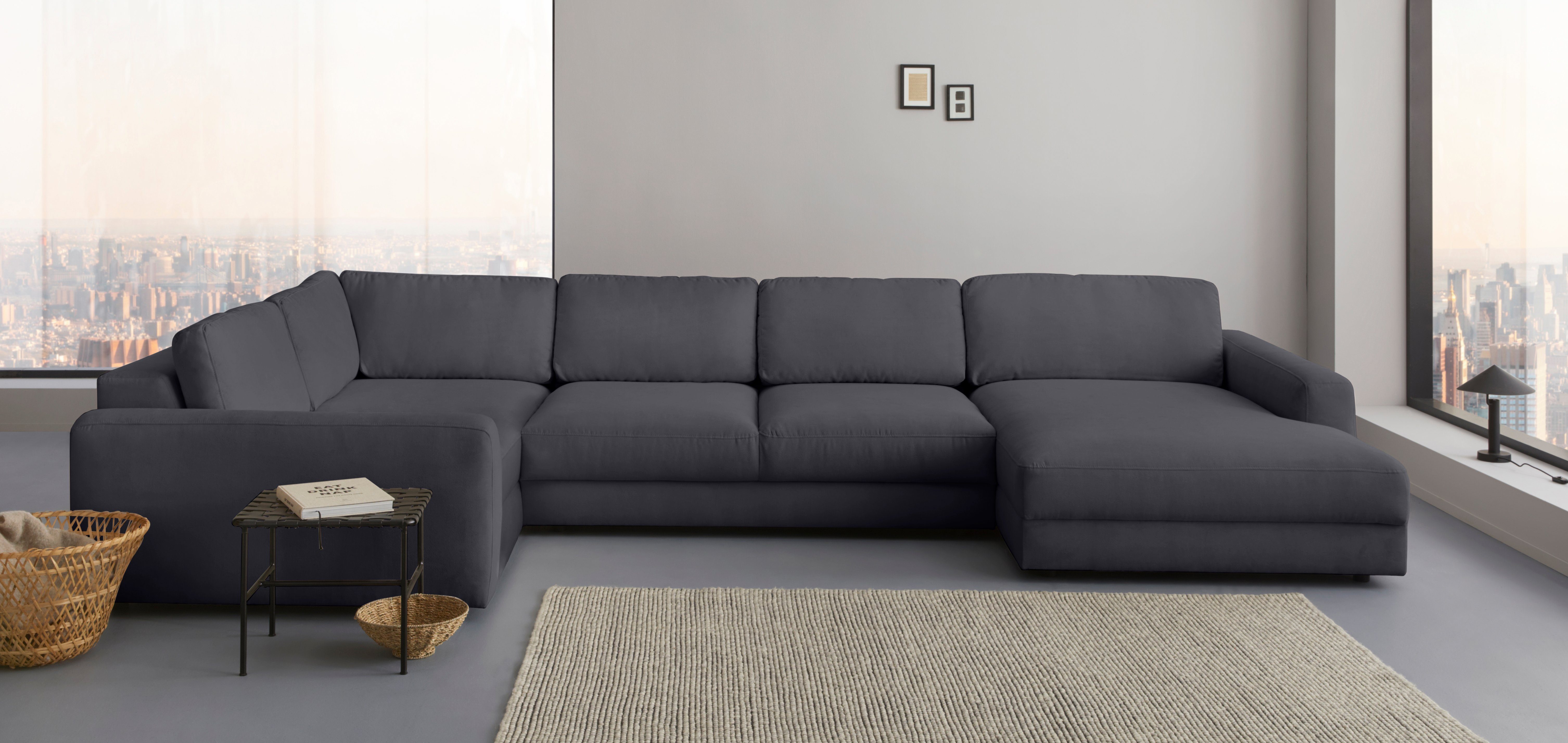 Wohnlandschaft Bloomfield, Mega Polsterecke, Breite 390cm, viel Platz, U-Form