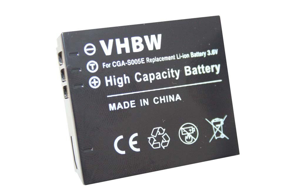 vhbw 750 V) (3,6 DMC-FX8, Li-Ion Akku mit kompatibel mAh Lumix Kamera-Akku Panasonic DMC-FX50, DMC-FX9,