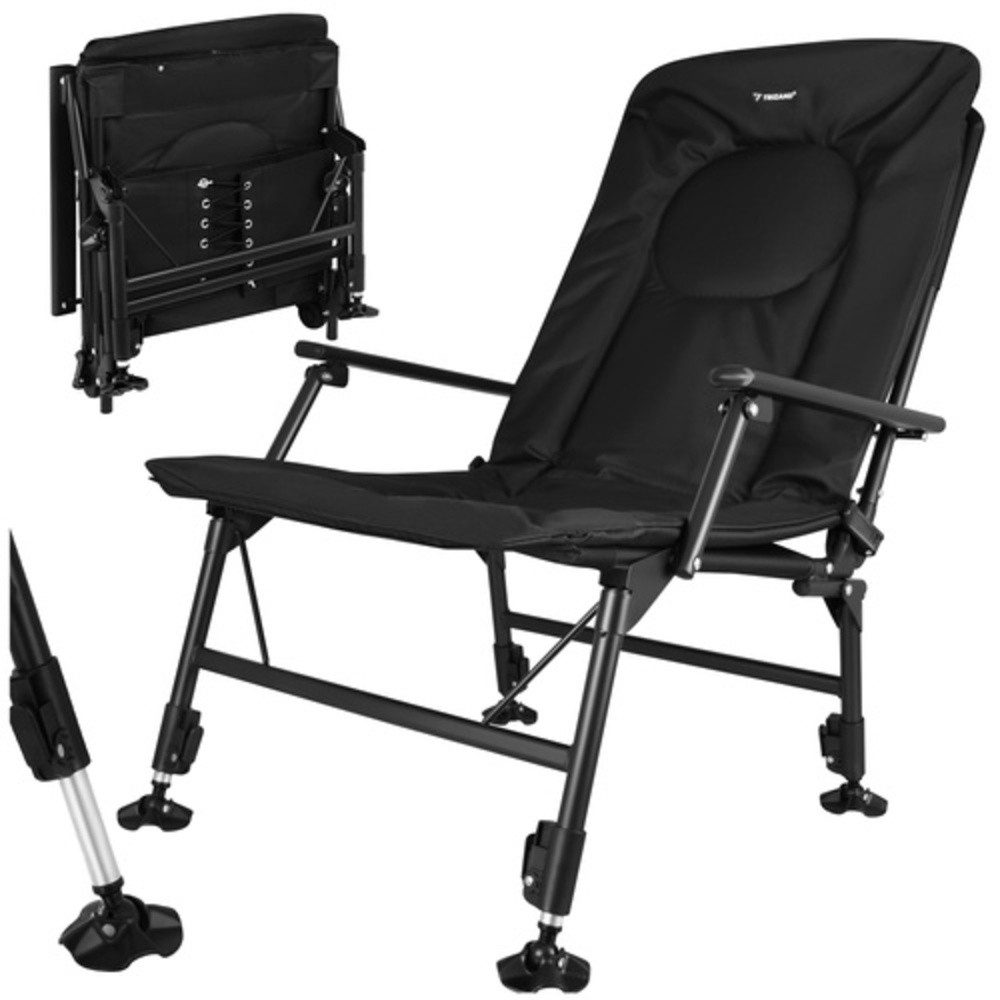 Trizand Angelstuhl Klappbarer Campingstuhl (Spar-Set, 1 St), Sorgt für maximale Stabilität und hält bis zu 120 kg