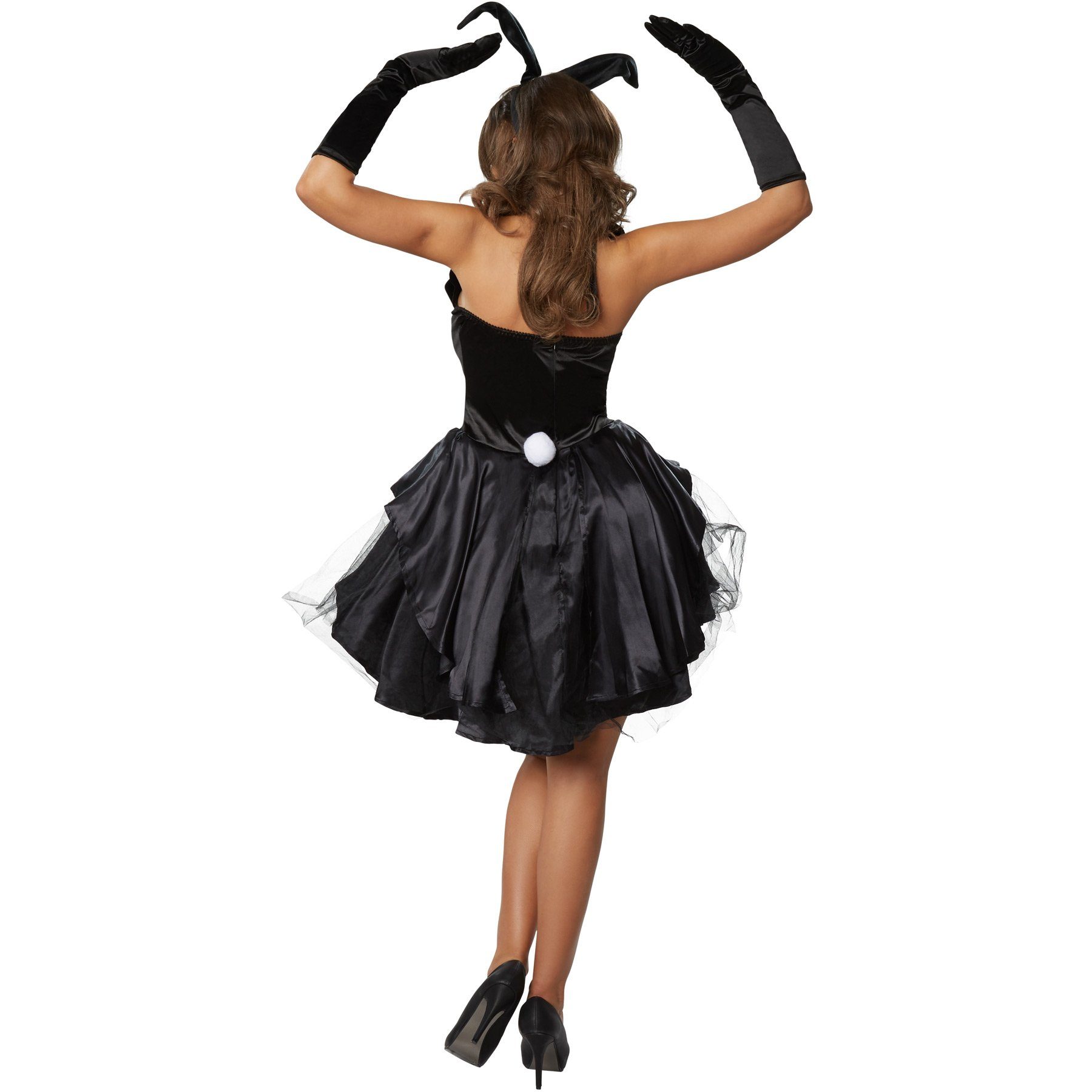 dressforfun Kostüm Frauenkostüm Sexy Bunny, Sexy Neckholderkleid in Schwarz und Weiß