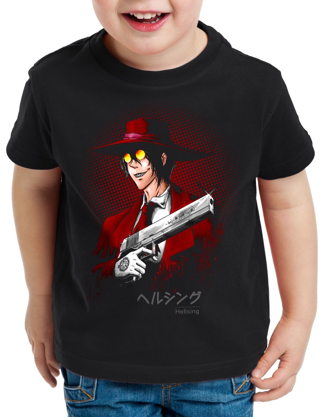 style3 Print-Shirt Kinder T-Shirt Alucard hellsing anime vampir japan