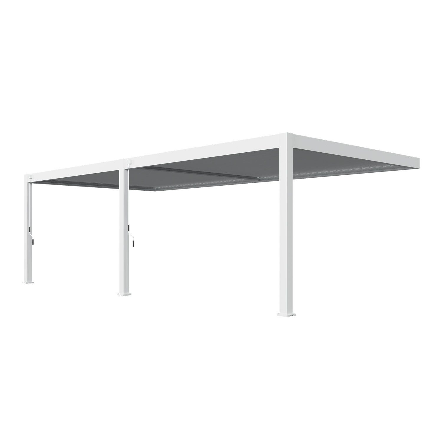 Weide Pergola Deluxe Plus Wand Pavillon Terrassenüberdachung Aluminium 4 x 8 M