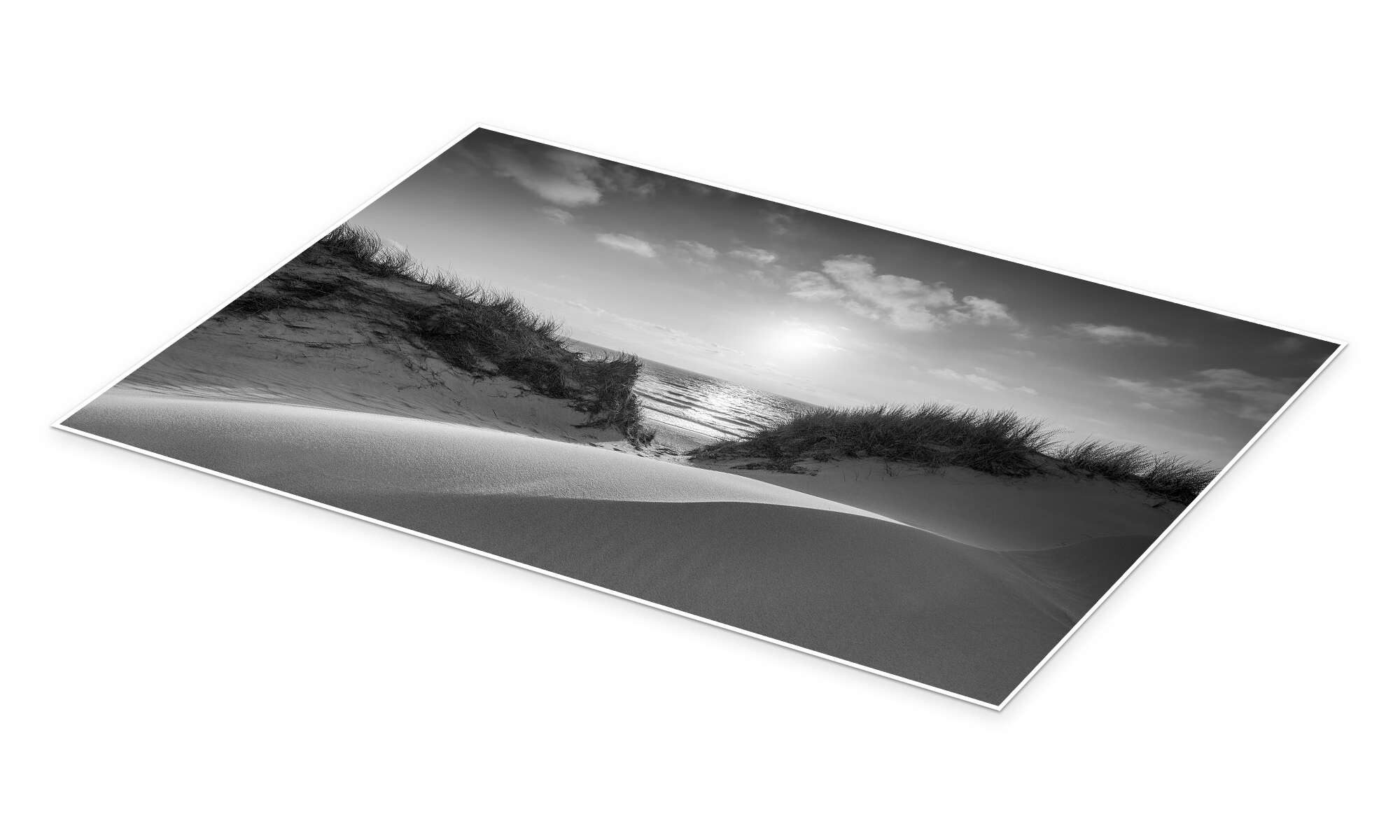 Posterlounge Wandbild Dünen in schwarzweiß, Jan Christopher Becke, erhältlich als Poster, Leinwandbild, Wandsticker oder Acrylglasbild