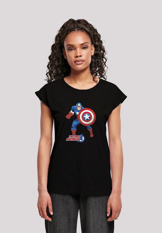 F4NT4STIC T-Shirt Captain America The First Avenger Print, Offiziell  lizenziertes Marvel T-Shirt