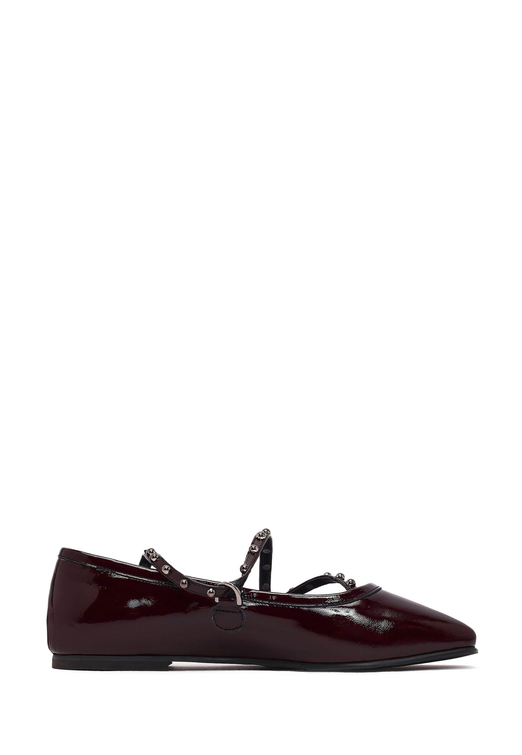 Derimod Ballerinas aus Lackleder Ballerina Kunstlederfutter, TPU Sohle, Absatz 1,5 cm