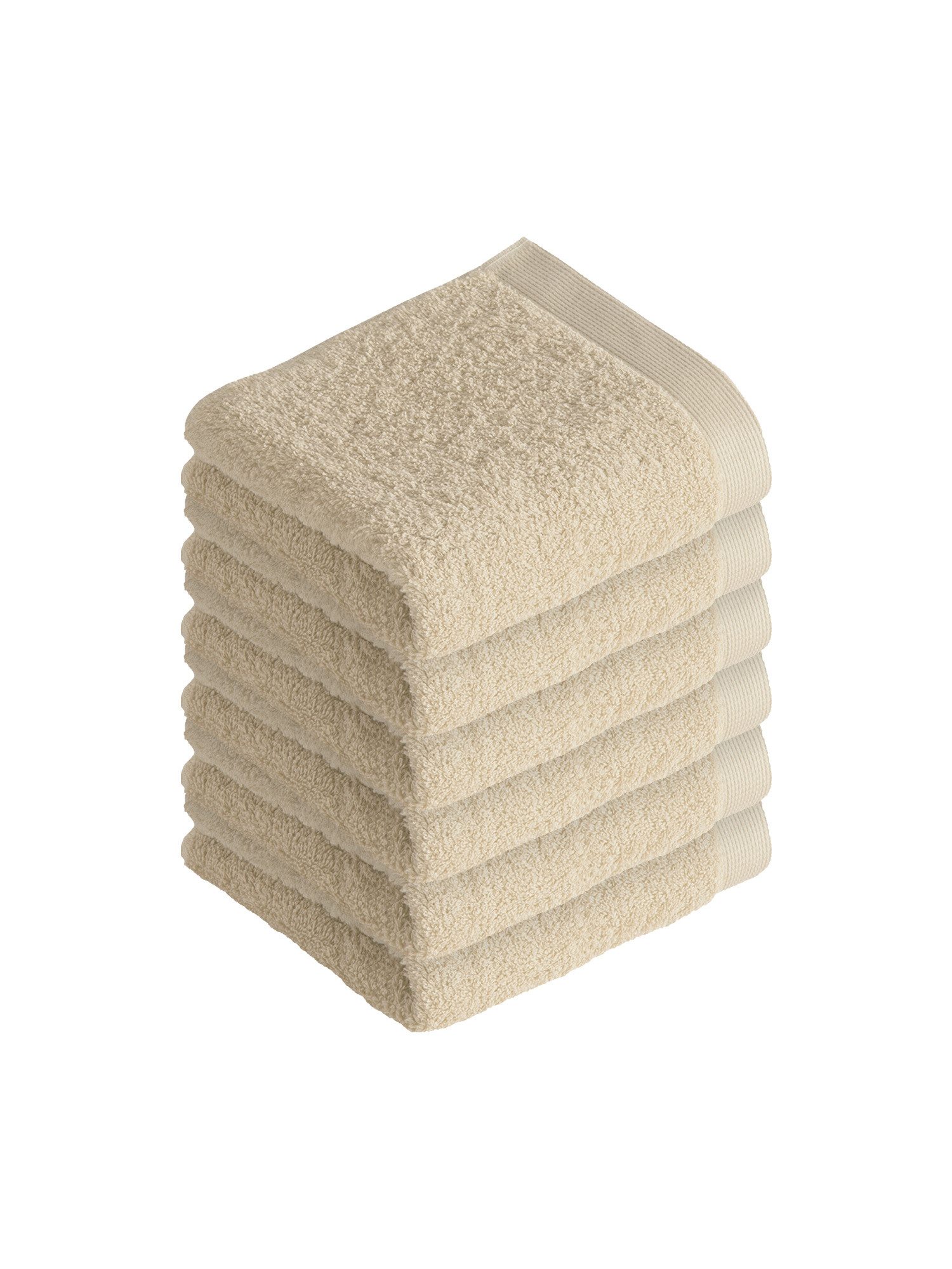 Vossen Gästehandtücher 6er Pack Gästetuch 40 x 60 cm High Line, Webfrottier (Spar-Set, 6-St)