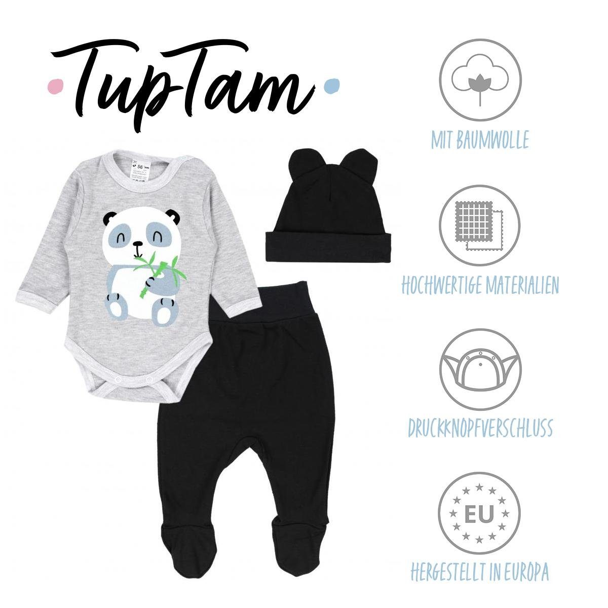 TupTam Langarmbody Baby Kleidung Set Body Strampelhose Mütze Bekleidungsset