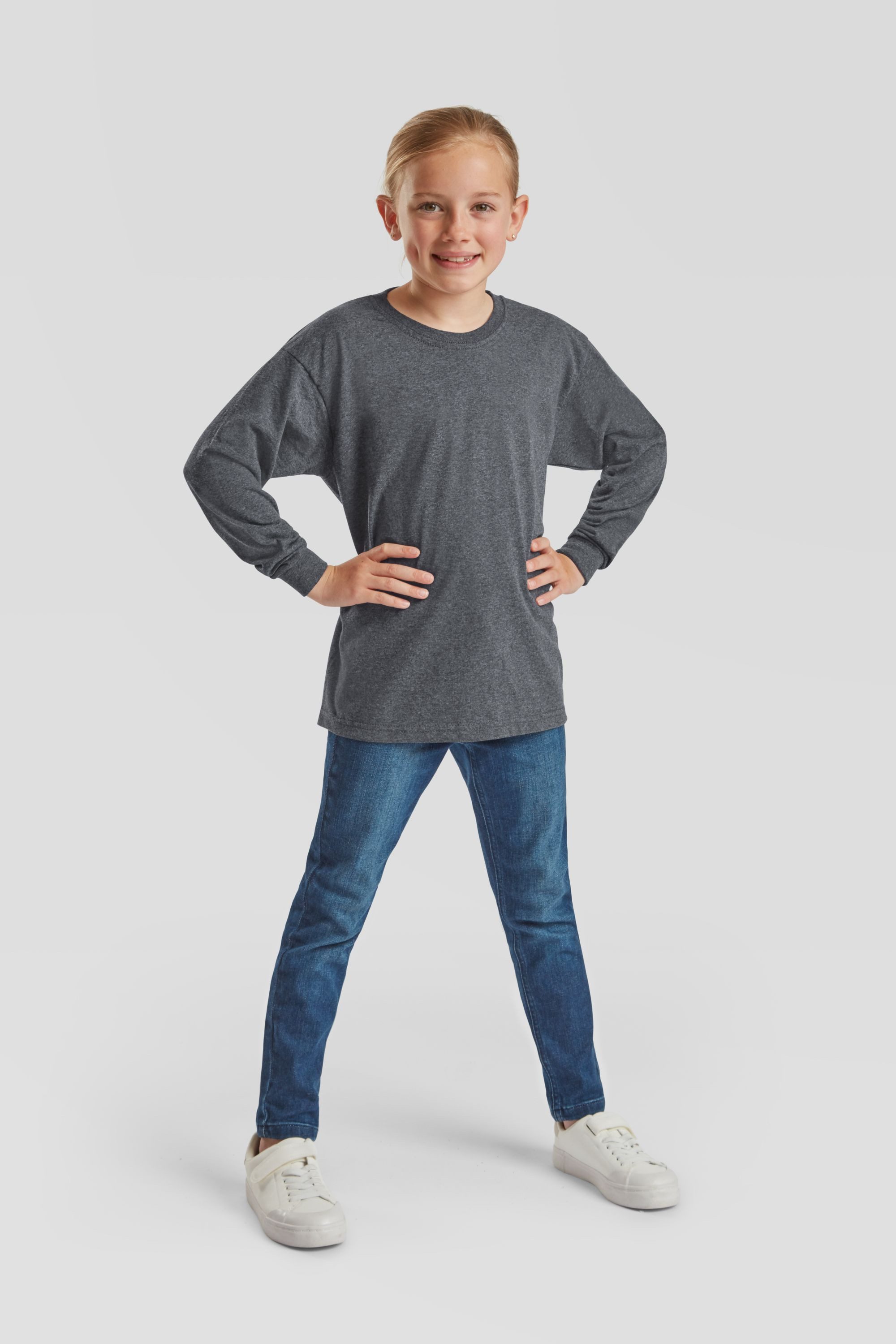 Fruit of the Loom Longsleeve Kids Valueweight Long Sleeve T-Shirt – Bild 2 von 5
