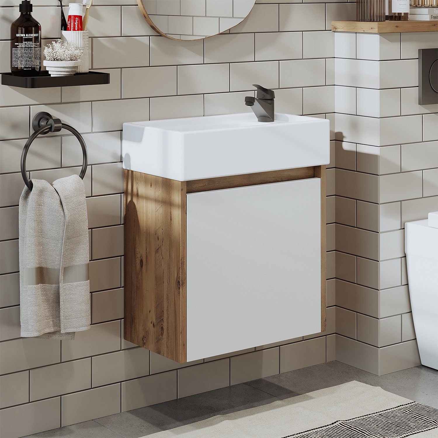 Roomart Badmöbel-Set MINI 50, (Komplett-Set für günstig online kaufen