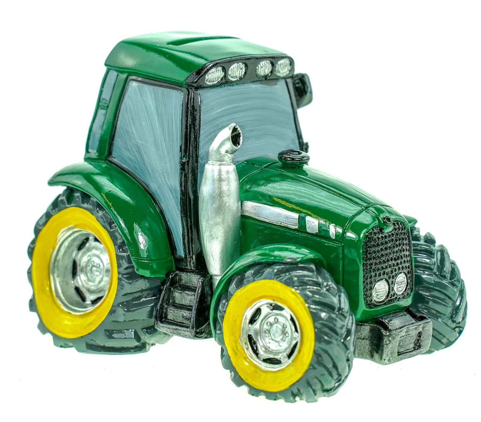 Kremers Schatzkiste Spardose Spardose Traktor grün Deko Sparschwein Figur Bauer Bauernhof