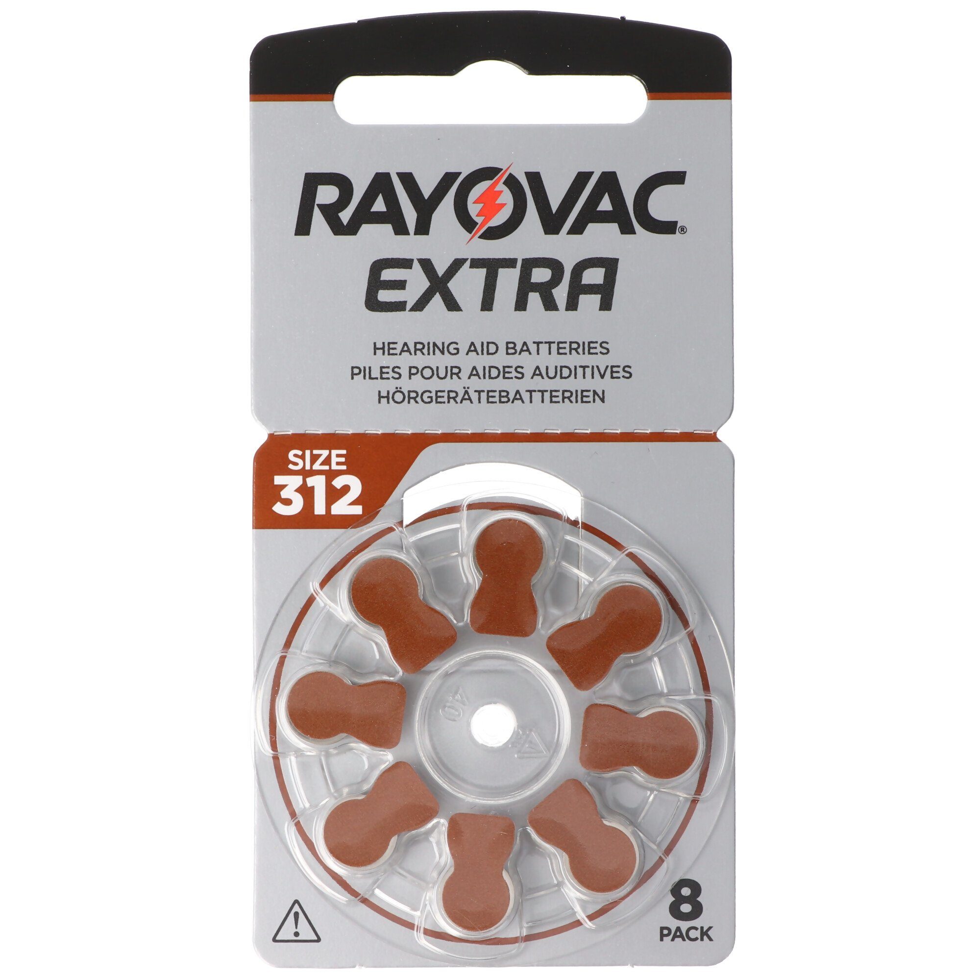 RAYOVAC Rayovac HA312 PR41 Hörgeräte Batterien Extra Advanced 8er Sparpack Batterie, (1,4 V)