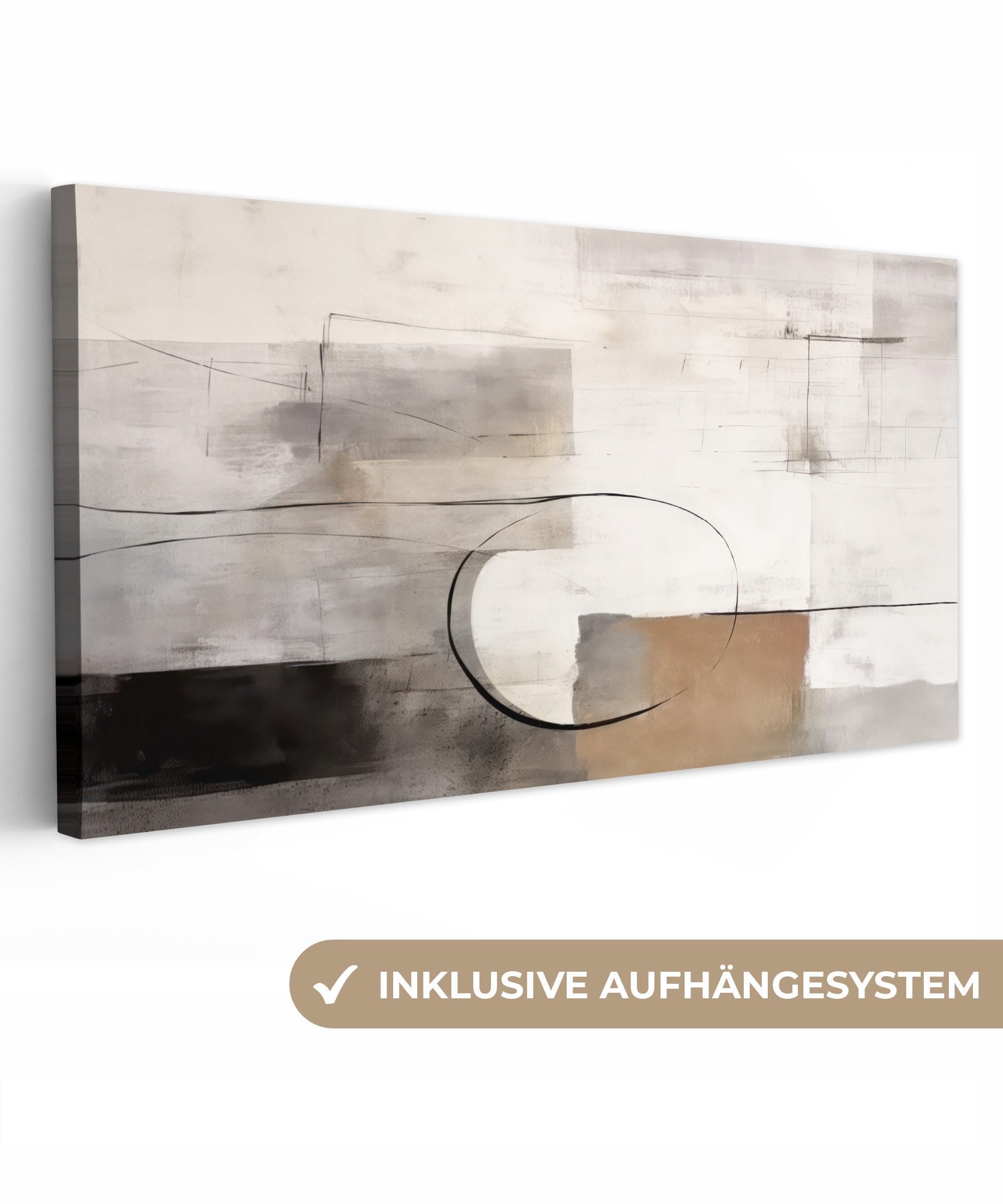 OneMillionCanvasses® Leinwandbild Panorama Abstrakte Kunst - günstig online kaufen