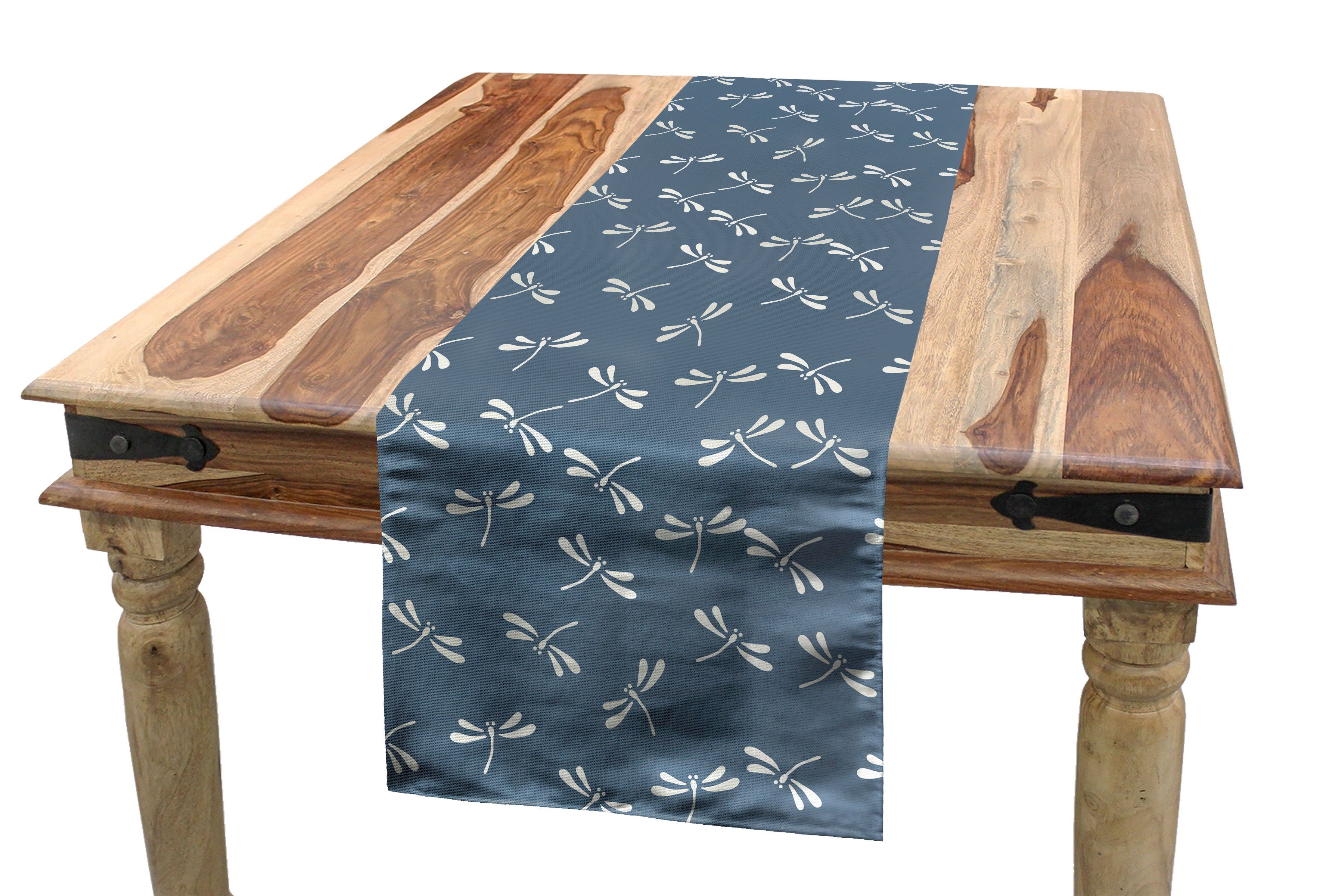 Abakuhaus Tischläufer Esszimmer Küche Rechteckiger Dekorativer Tischläufer, Libelle Japanese Style Natur