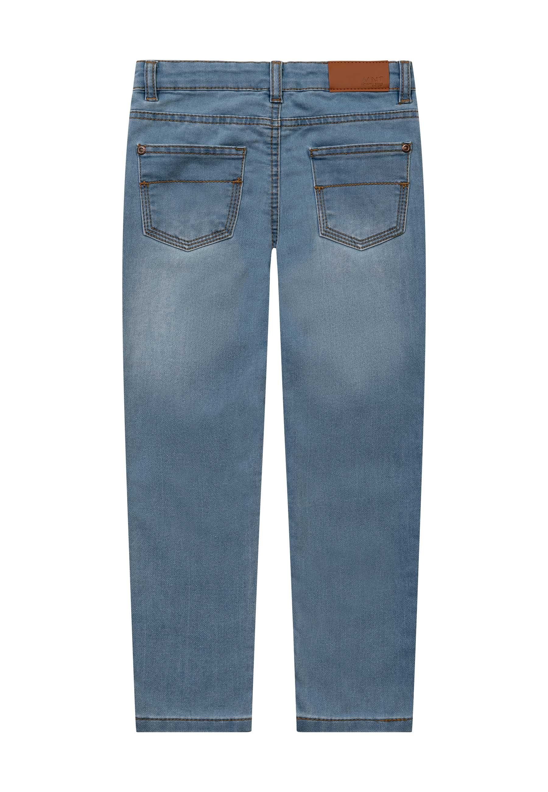 MINOTI Denim-Jeans Denim-Hellblau (1y-14y) Sweatjeans mit Gestrickte Struktur