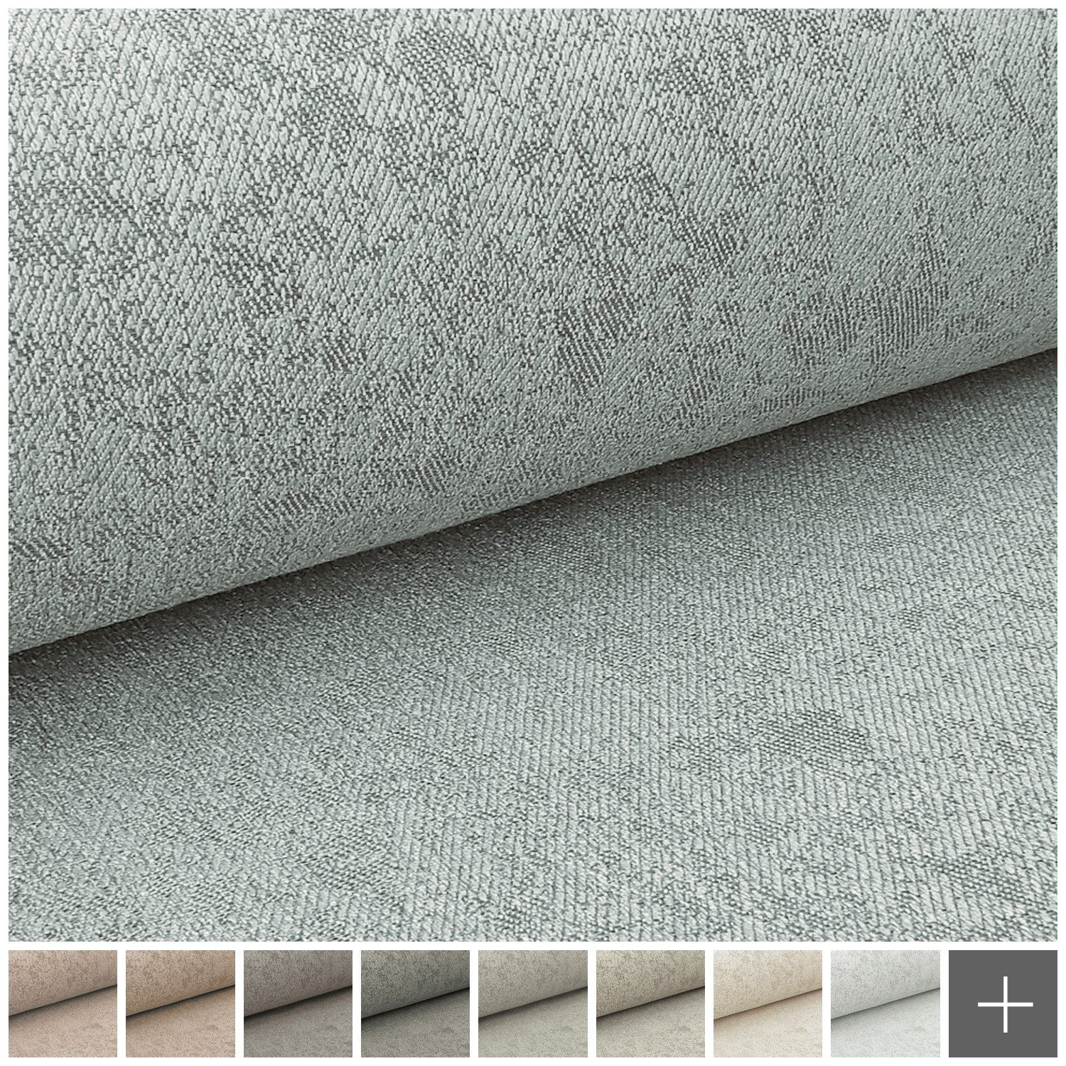 novely® Stoff KAMEN Melange Möbelstoff - Polsterstoff mit Glow-Effekt, Strapazierfähig, Kuschelweich, Meterware, 1lfm