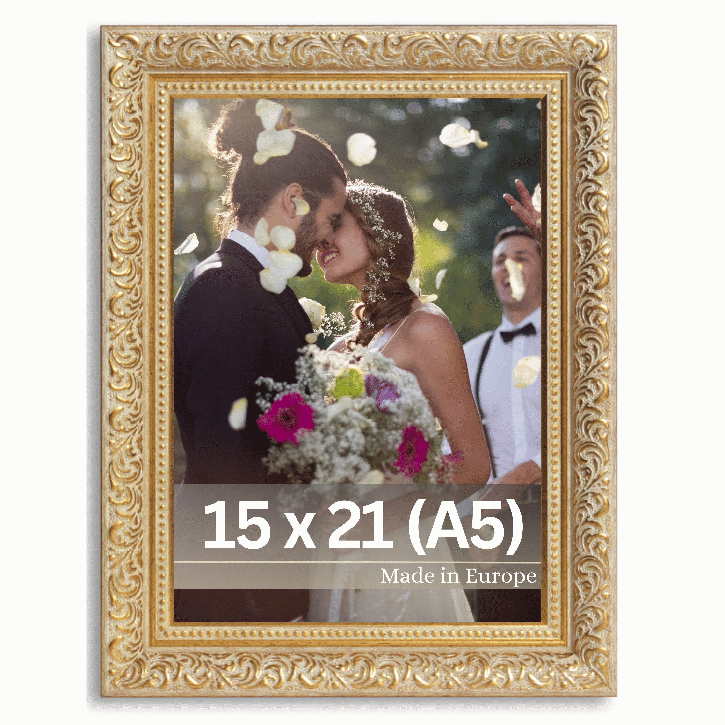 Victor (Zenith) Bilderrahmen Rubens, Bilderrahmen 15x20 cm Grün Gold A5, Bi günstig online kaufen