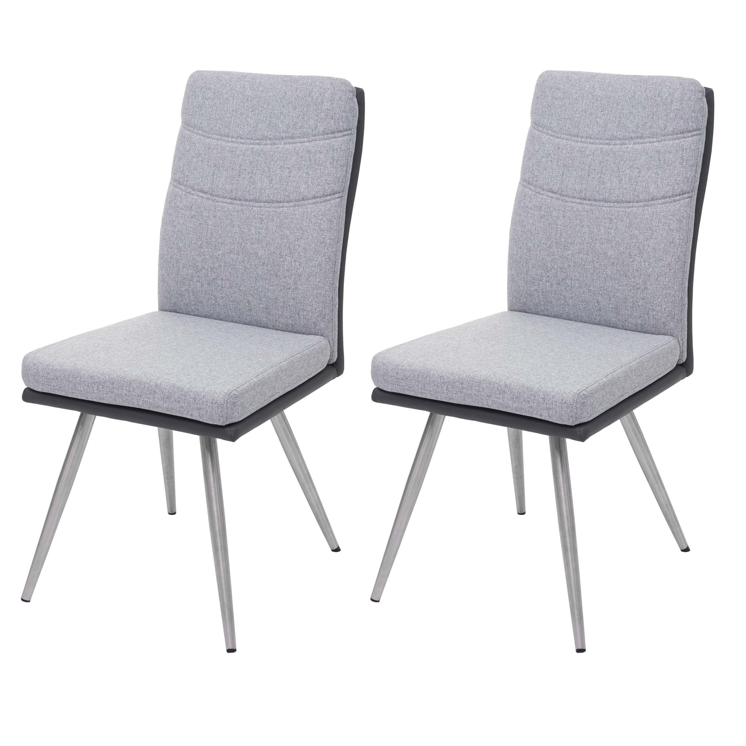 MCW Esszimmerstuhl MCW-G54-7 (Stühle ohne Armlehne, 2 St), 2er-Set, Inkl. Fußbodenschoner, Mit Ziernaht, Abgerundete Ecken