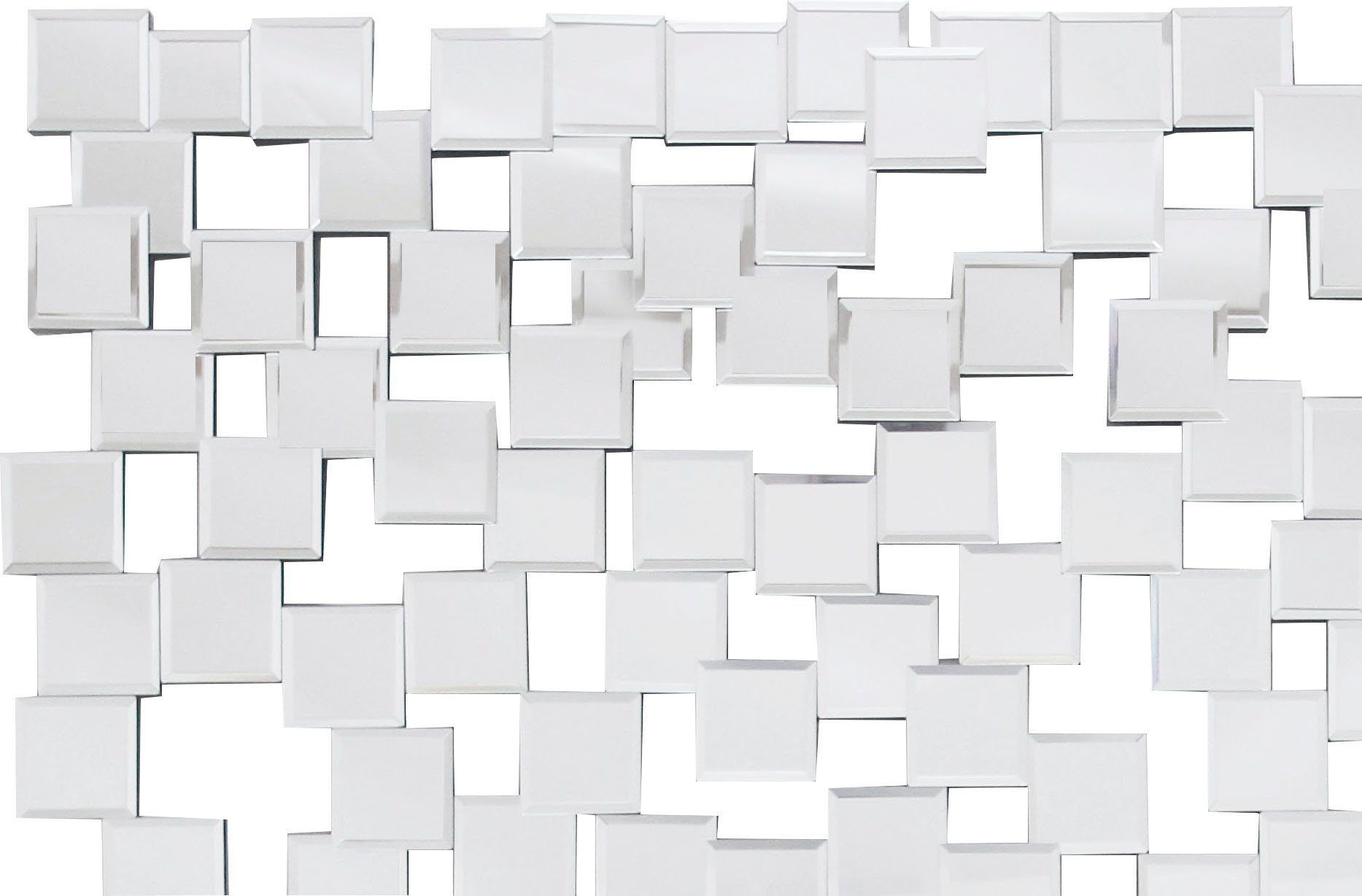 SalesFever Wandspiegel Moneglia Design Spiegel für stilvolle Akzente, Spiegelglasquadraten in einzigartigem Mosaikdesign