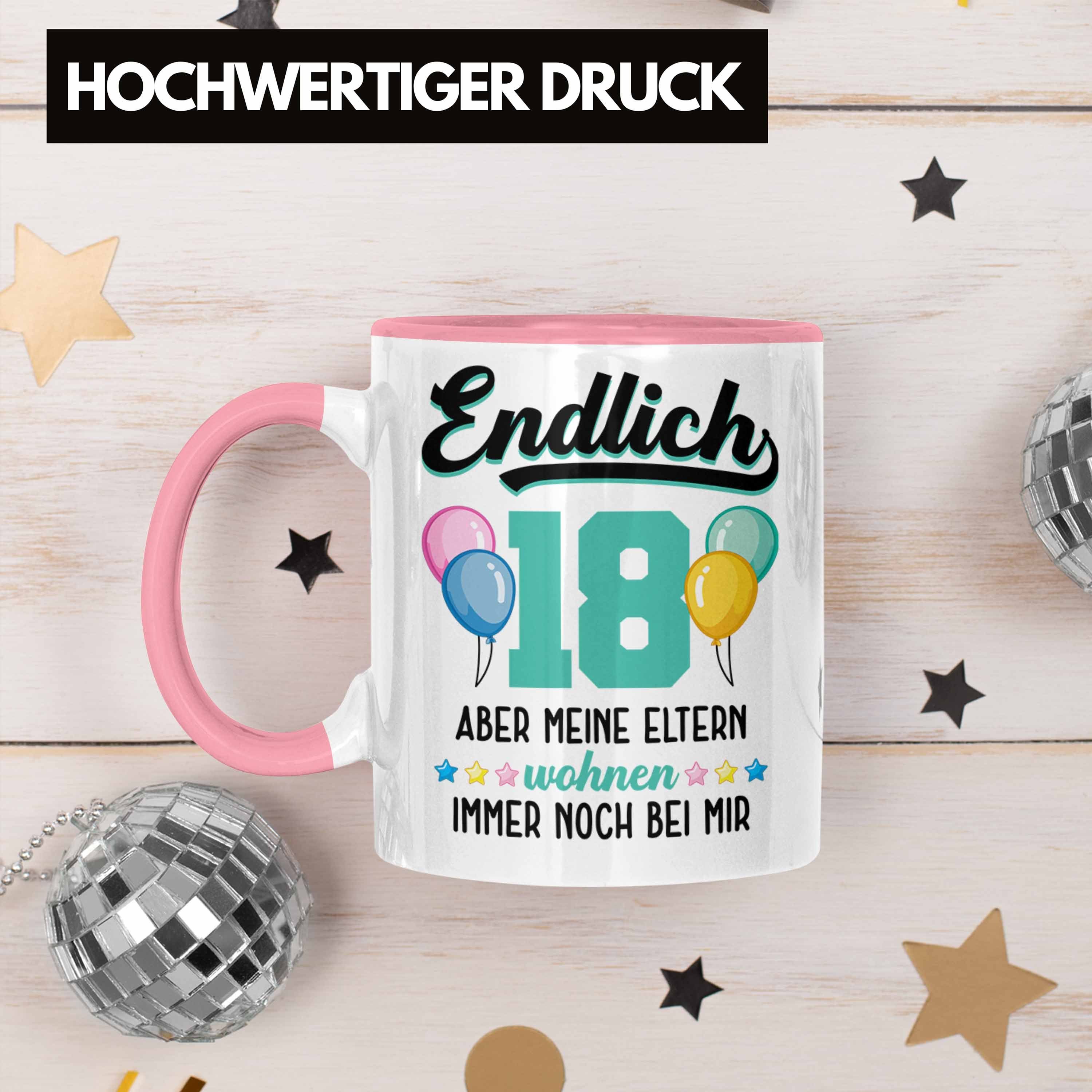 Trendation Tasse Trendation - 18. Geburtstag Tasse Geschenk Mädchen Jungen Geschenkidee Lustig Spruch 18 Geschenke Geschenkideen zum 18 Bday 18er Erwachsen