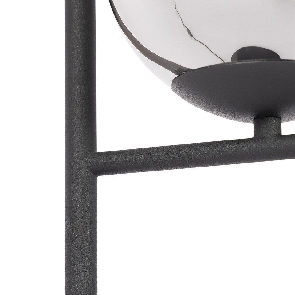 Qazqa Tischleuchte Flore, ohne Leuchtmittel, Warmweiß, QAZQA Tisch­leuchte, e14, Schwarz, Stahl, Design