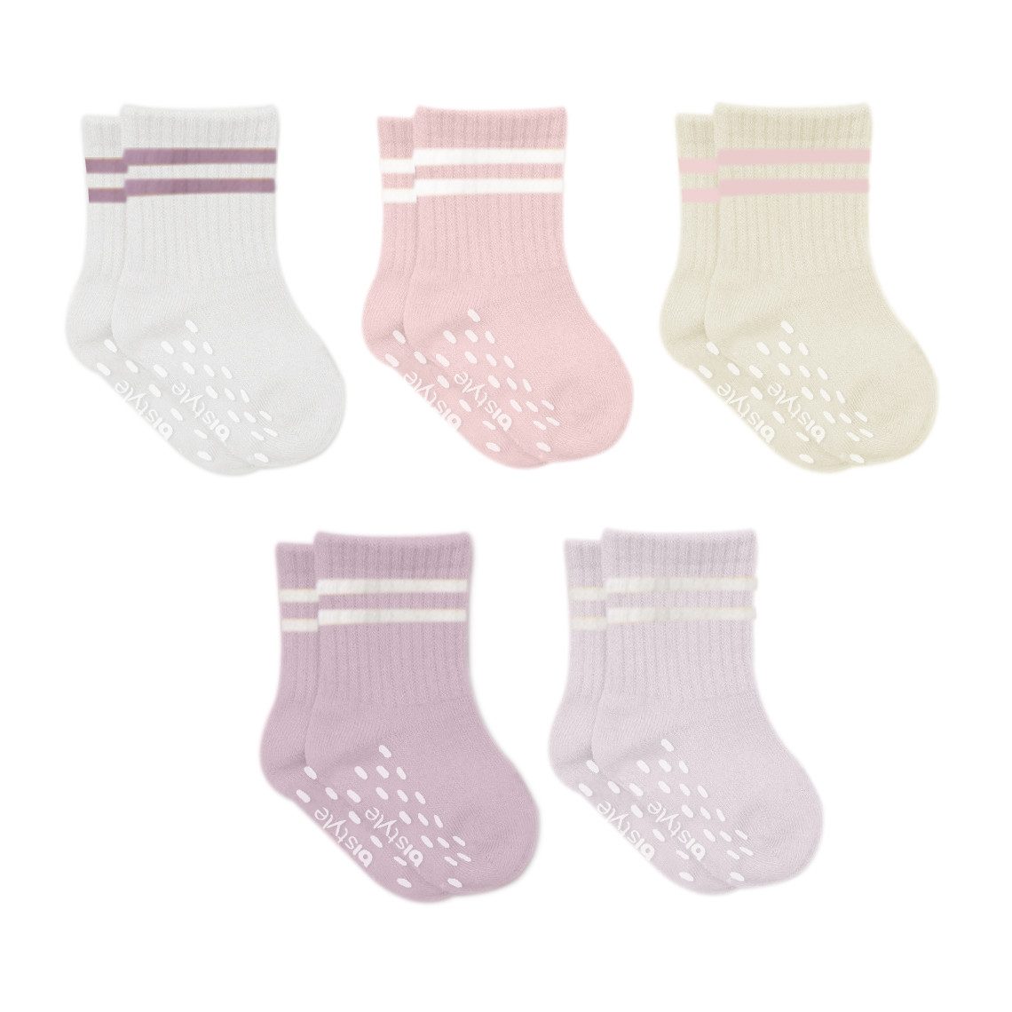 bistyle Basicsocken (5er Pack) ABS für Babys Jungen Mädchen Babysocken (Set, 5-Paar, 5er-Pack) Anti-Rutsch Bio-Baumwolle GOTS ohne drückende Naht 6 Monate - 3 Jahre