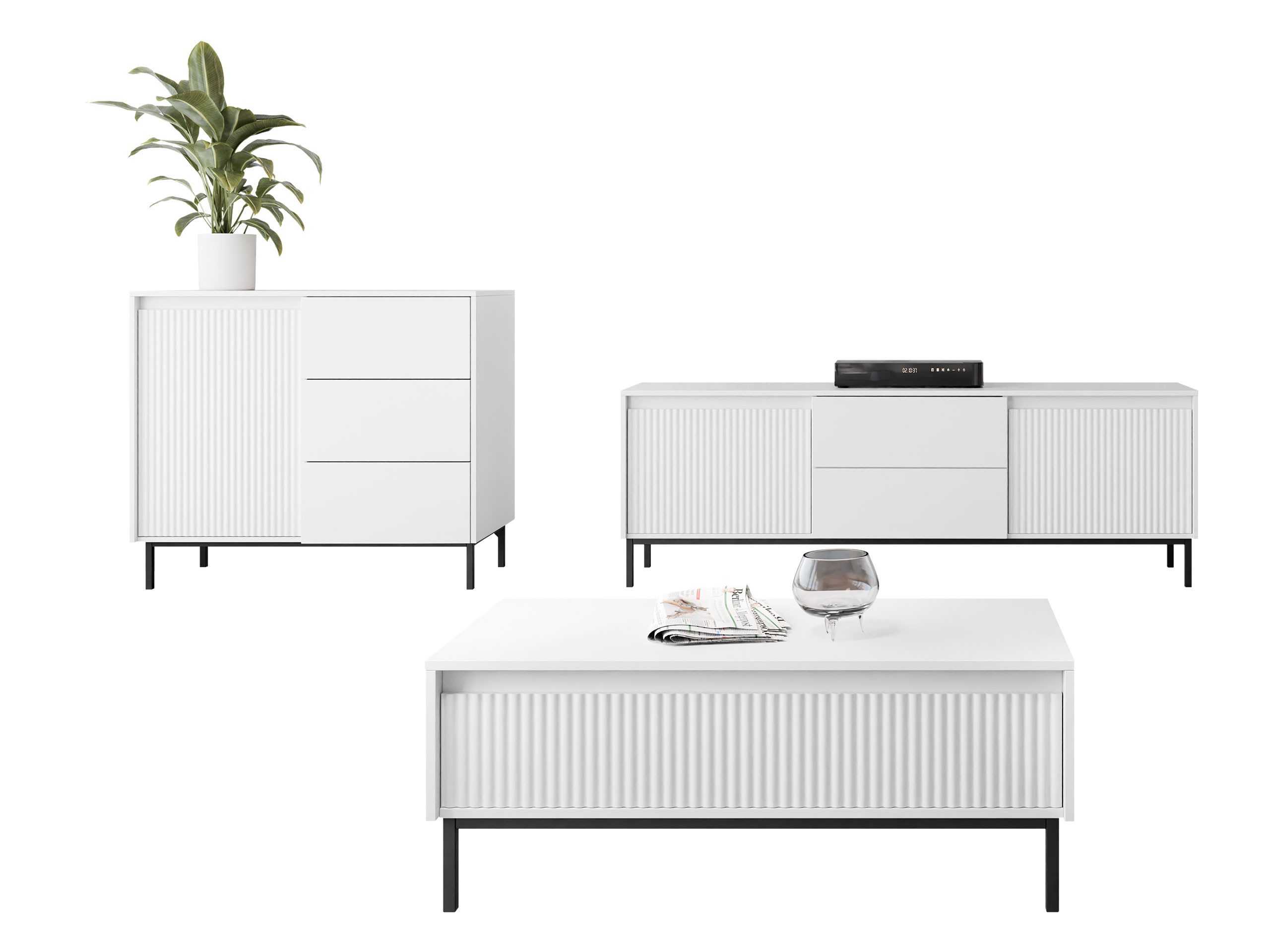 MIRJAN24 Wohnzimmer-Set Ozmi II, (Kommode, TV-Lowboard, günstig online kaufen