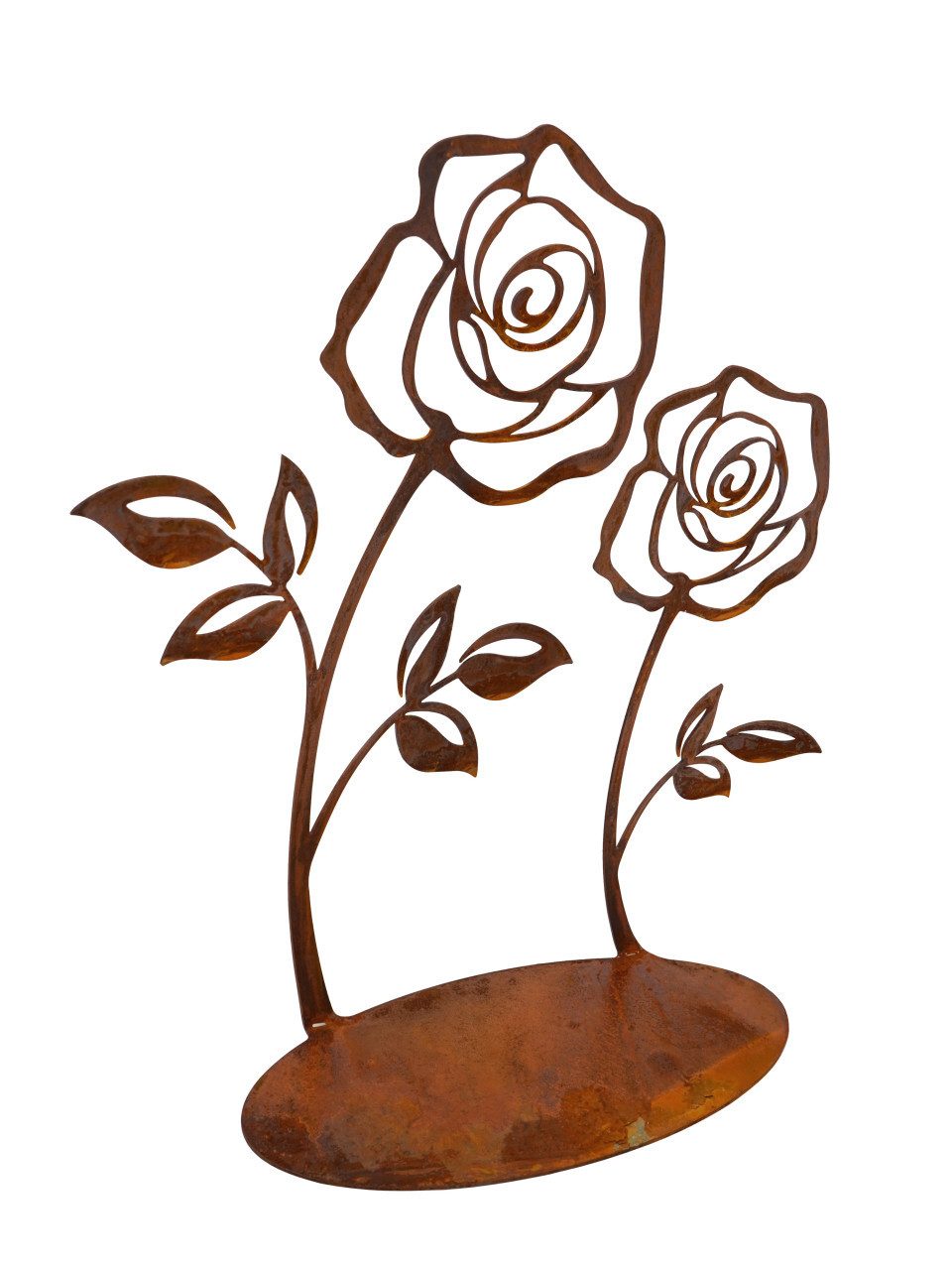 BADEKO Gartenfigur Badeko Rose 25 x 16 rostbraun 2 tlg.