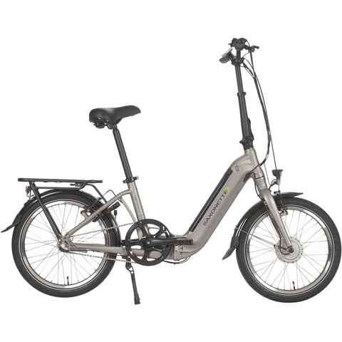 SAXONETTE E-Bike Compact Comfort Plus, 3 Gang, Nabenschaltung, Frontmotor, 360 Wh Akku, (mit Akku-Ladegerät), E-Bike Klapprad, faltbar, Pedelec