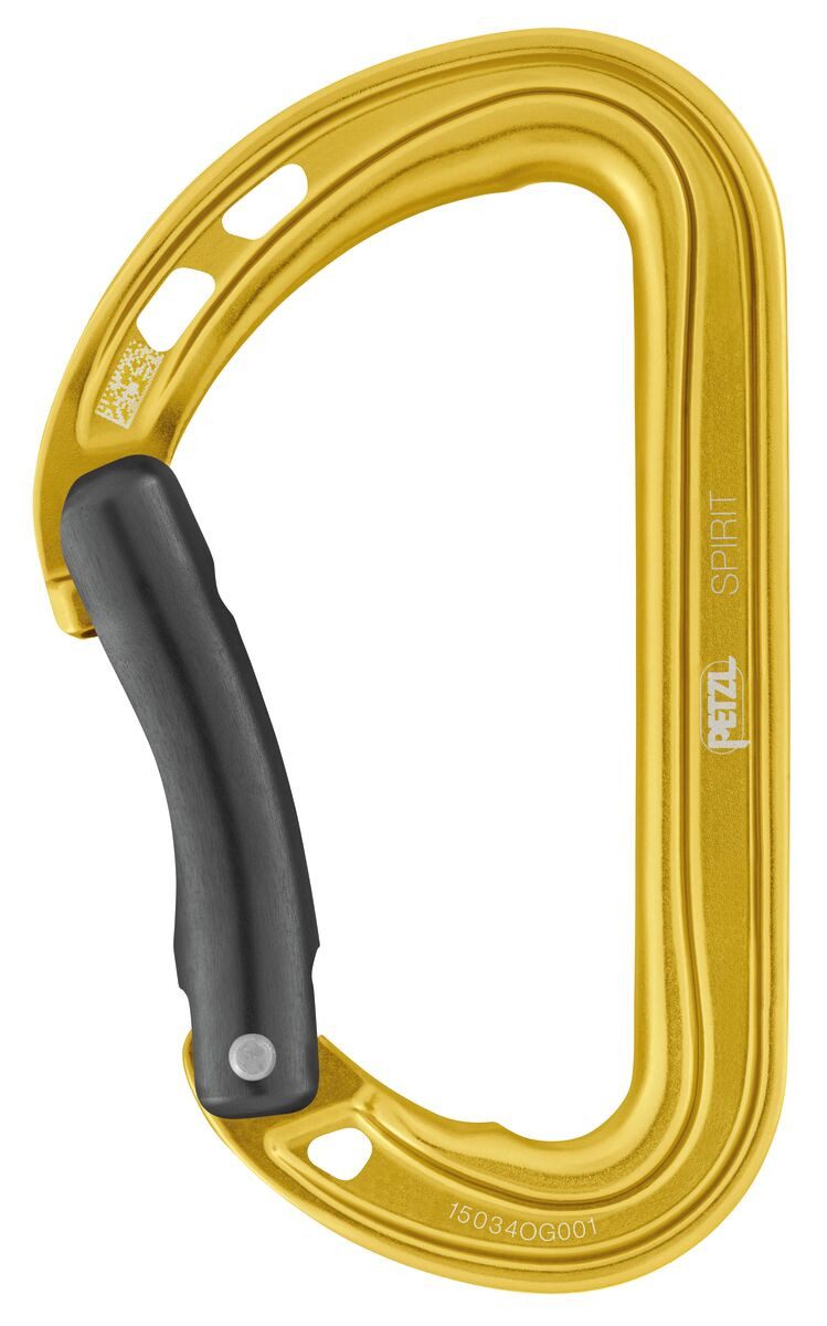Petzl Karabiner Karabiner Spirit leichter gebogener Karabiner fürs Klettern gelb