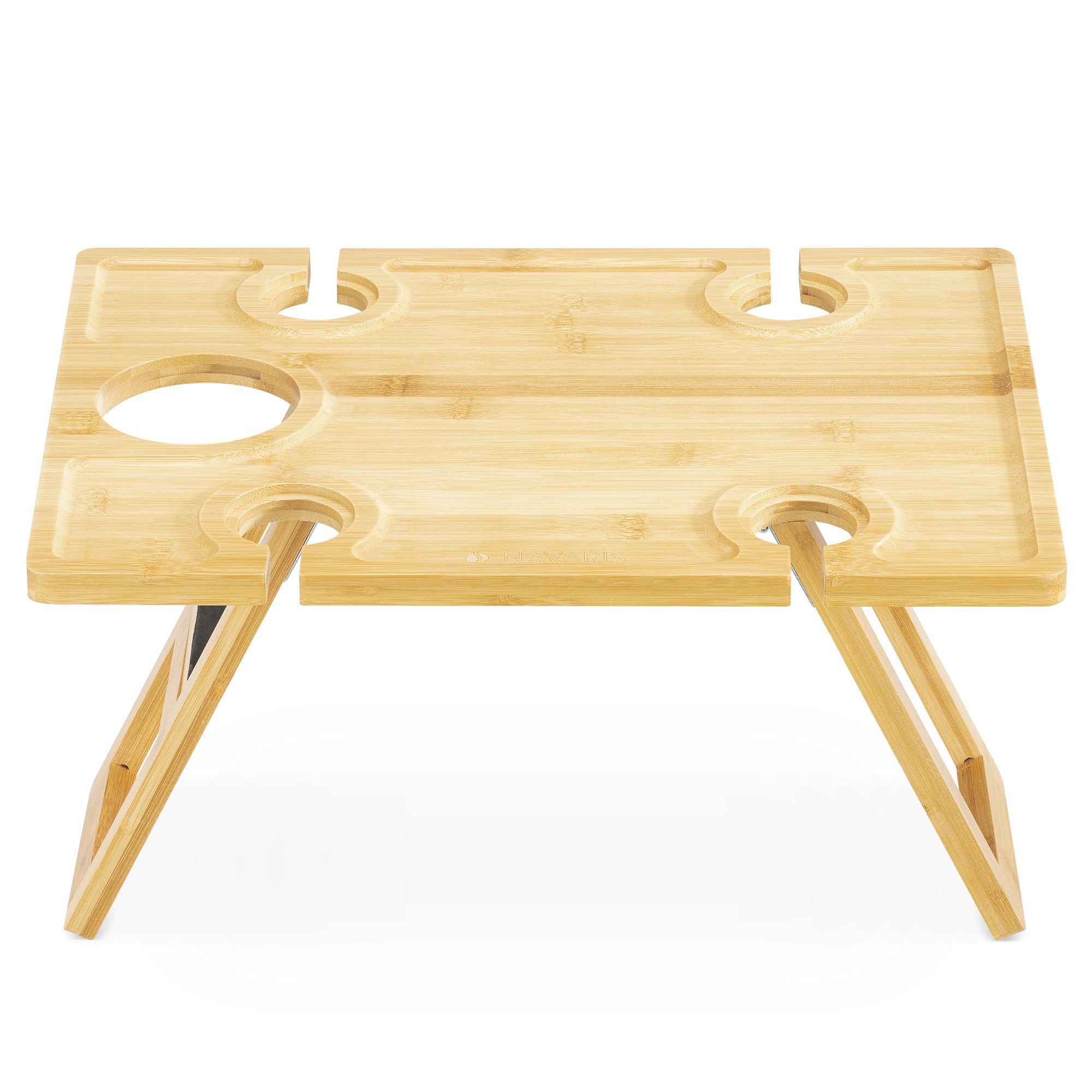 Holz Picknick klappbar Navaris Picknicktisch - tragbarer aus Tabletttisch Tisch