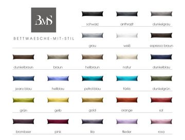 Seitenschläferkissenbezug Mako Satin Seitenschläferkissen Bezug 40x145 cm & 40x200 cm einfarbig, BETTWAESCHE-MIT-STIL (1 Stück)