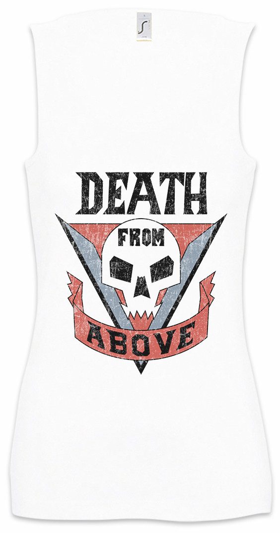 Urban Backwoods Tanktop Death From Above Ärmelloses Damen T-Shirt Rico's Tattoo Starship Movie Symbol Mobile Infantry Flagge