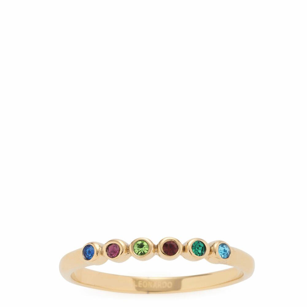 Leonardo Jewels Bracciale Adea Ciao Con Ciondolo A Cristalli - Acciaio Inox Dorato