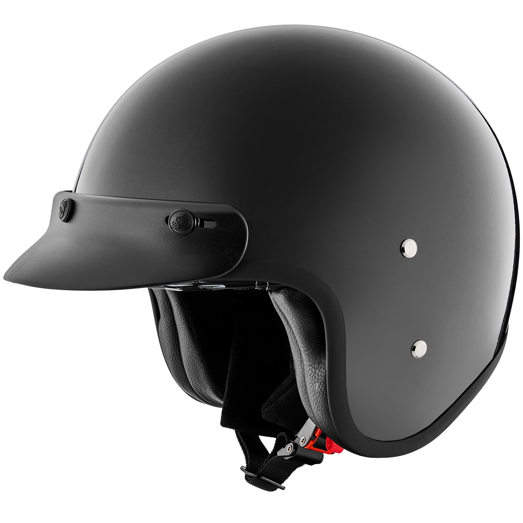 PEROZ Motorradhelm Filus Jethelm, herausnehmbares Innenfutter,integriertes Sonnenvisier