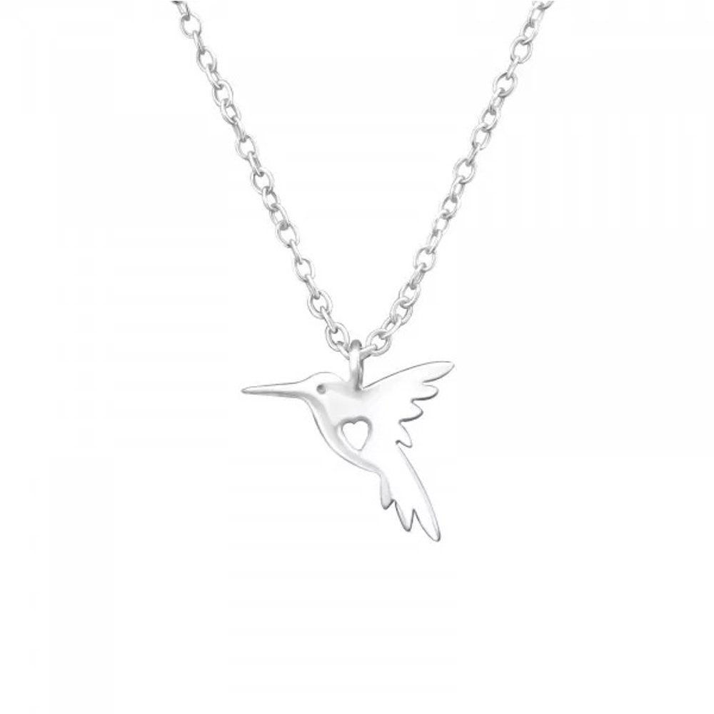 ALEXANDER YORK Kette mit Anhänger KOLIBRI, 2-tlg., 925 Sterling Silber